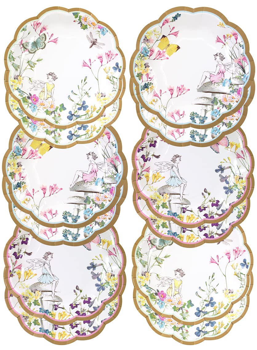 Talking Tables Truly Fairy Paper Plate With Fairy Design For A Tea Party Or Birthday, Multicolor (1)