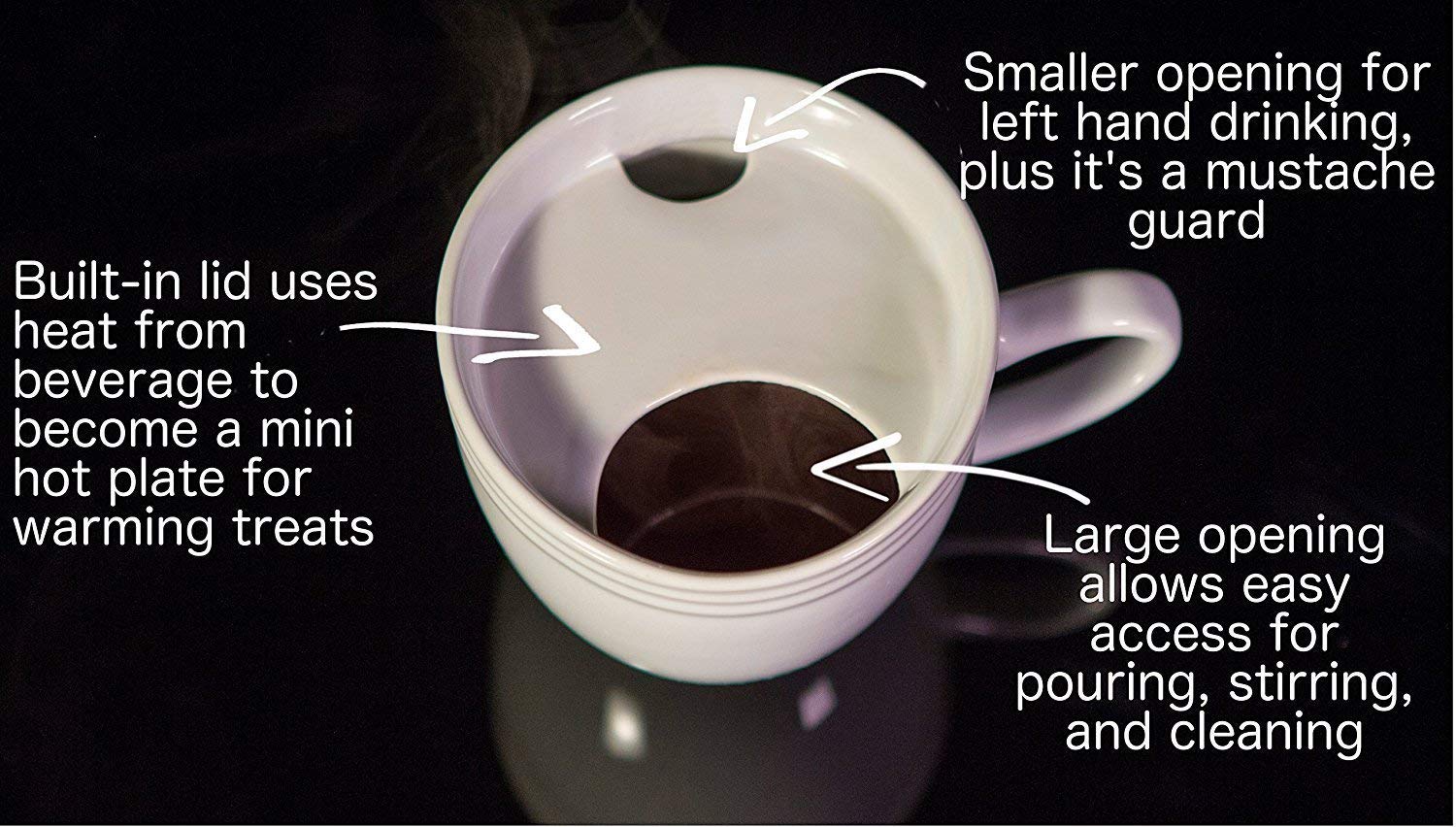 Best.Morning.Ever. Coffee/Tea Mug with Donut holder GIFT BOX ORIGINAL - Keeps Tea & Coffee Hotter for Longer