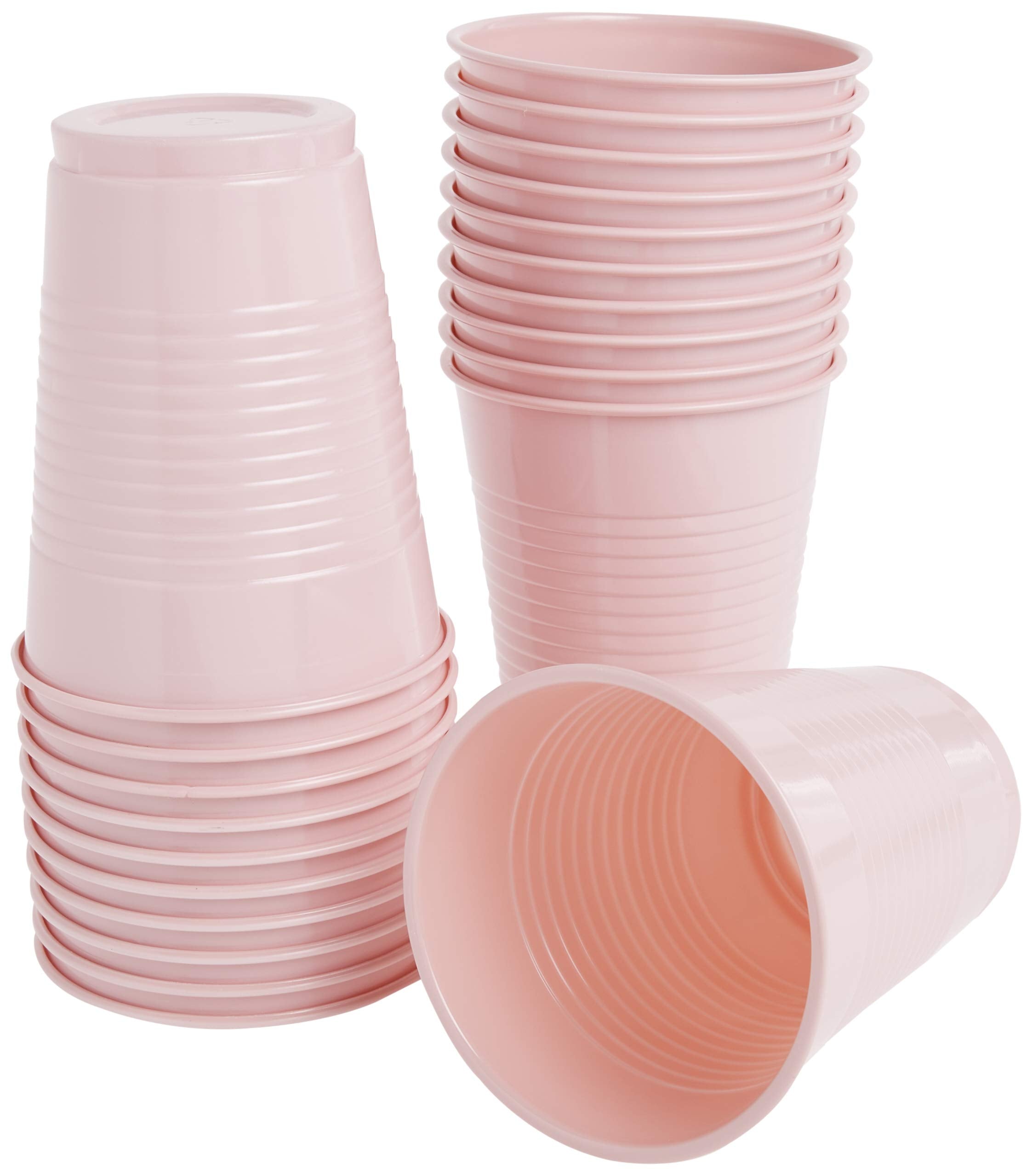 Creative Converting 28158081 Touch Of Color Plastic Cups, 16 Oz, Classic Pink