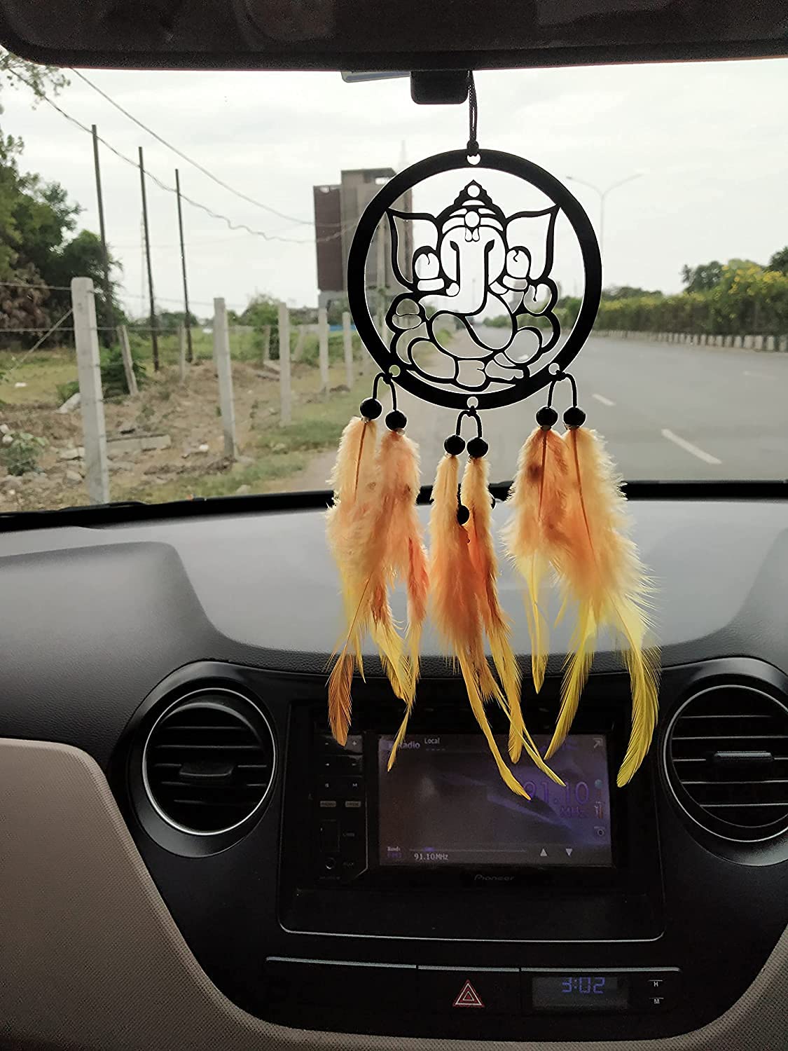 Rahi Enterprise Dream Catcher Lord Ganesha Hand Made for Positive Vibes, Wall Decor and car Hanging Made with Acrylic Material w