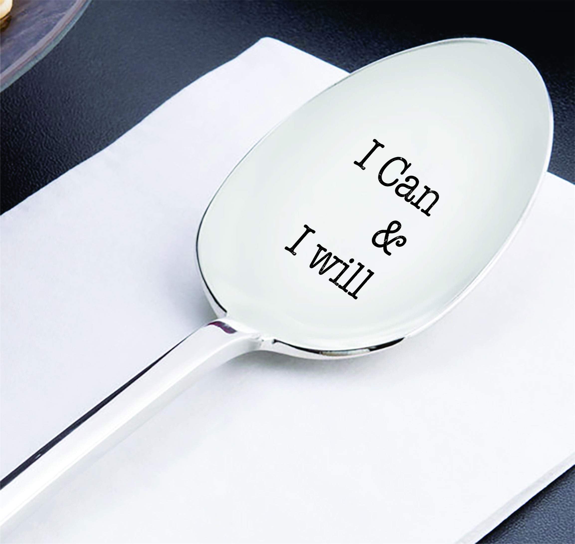 I Can & I Will - Office Gifts - Entrepreneur Gift - Inspirational Quote - Motivational Quote - Lady Boss - Gift Idea For Girl Bo
