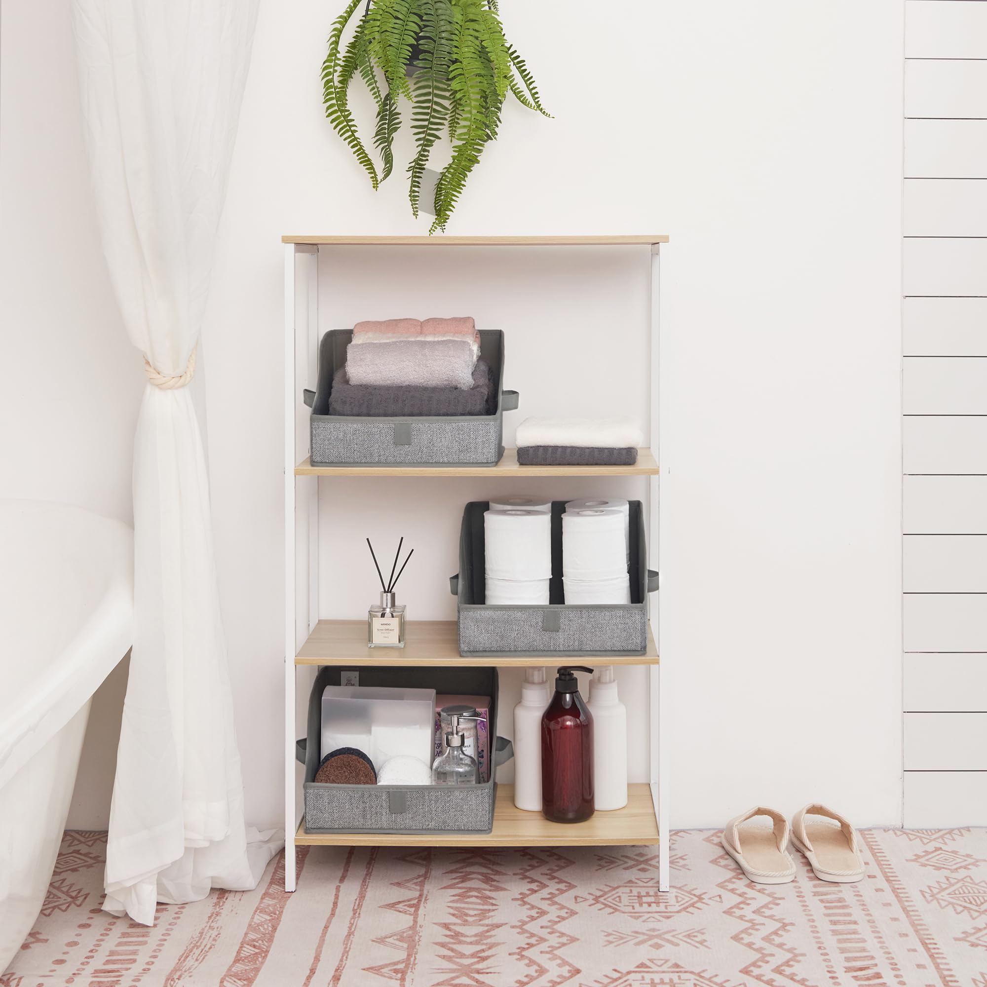 Granny Says Storage Bins For Closet, Trapezoid Storage Bins With Handles, Clothes And Storage Bins, Linen Closet Organizers And