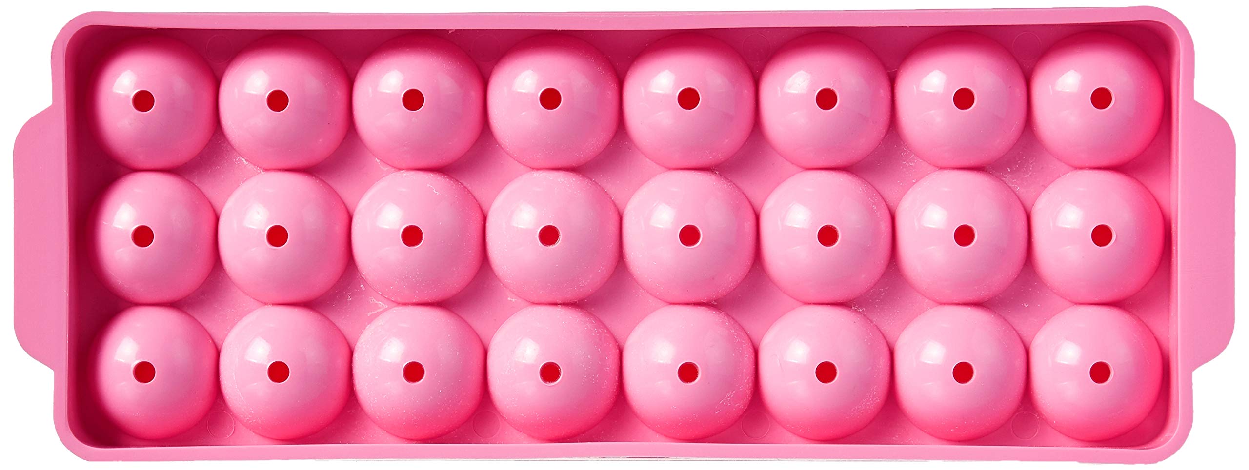 Hutzler Ice Ball Tray, 24 Balls, Pink