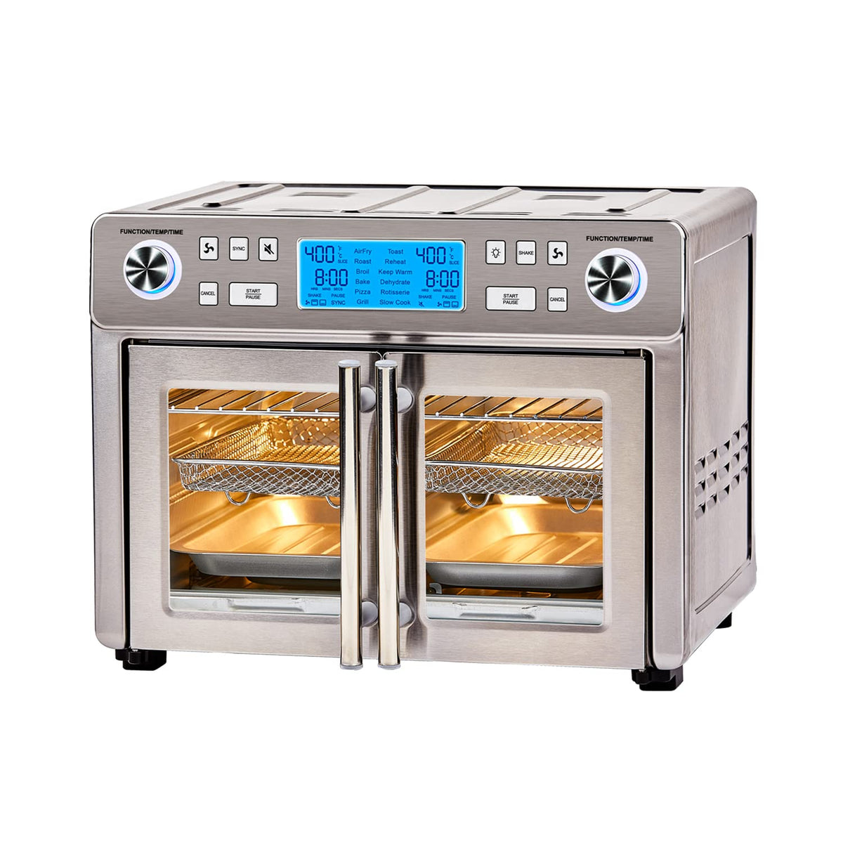 Emeril Lagasse Dual Zone 360 Air Fryer Oven Combo With French Door, 25 Qt Extra Large, Cook Two Foods In Different Ways, Up To 6