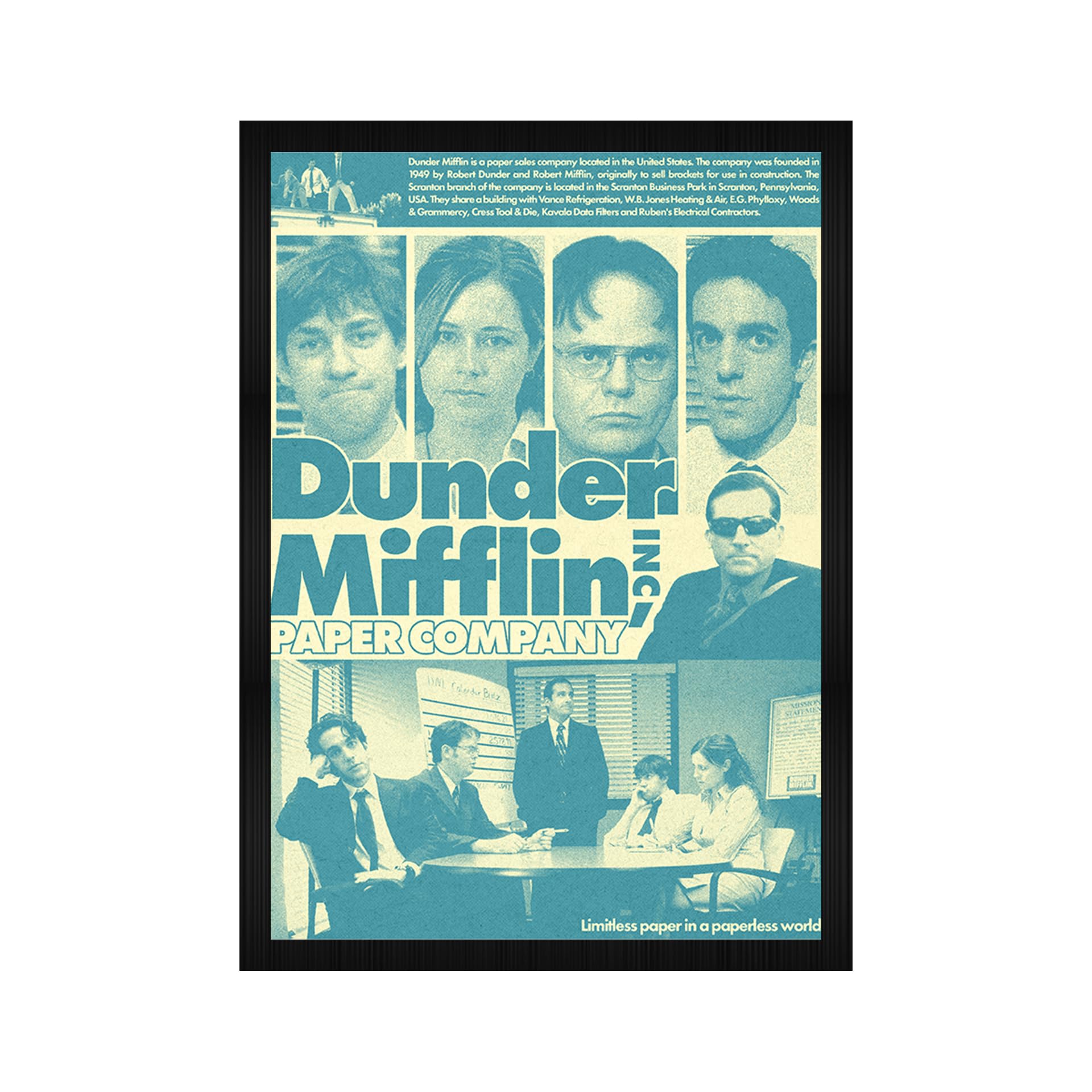 Codersparadise Dunder Mifflin Wall Poster Frames | Aesthetic A4 Poster Frames For Home, Living Room, Bedroom And Office | Wall F