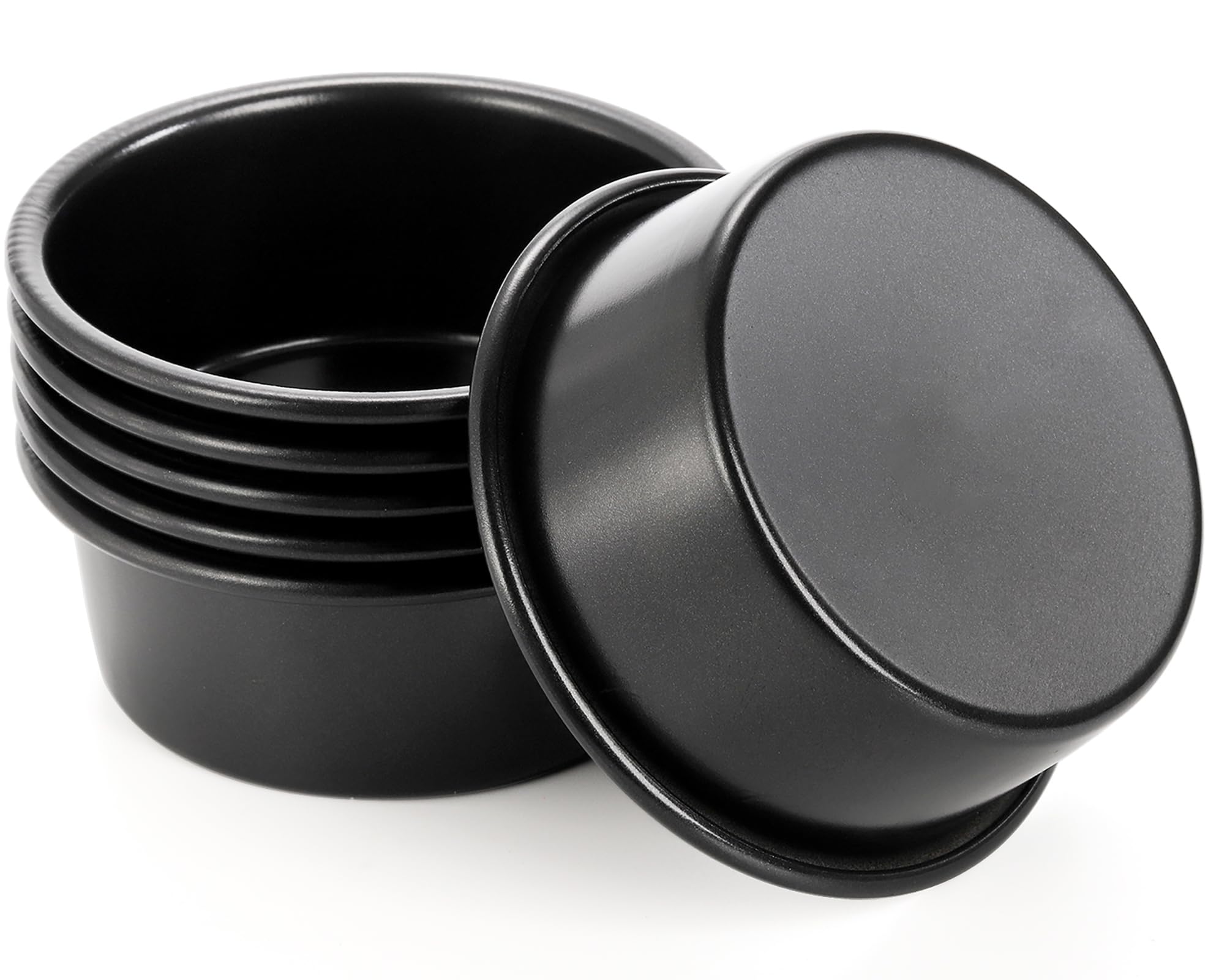 Yesland 4 Inch Cake Pan Set Of 6, Nonstick Round Mini Cake Pans Smash Cake Baking Pans Tins With Non-Toxic Coating, Aluminum Mat