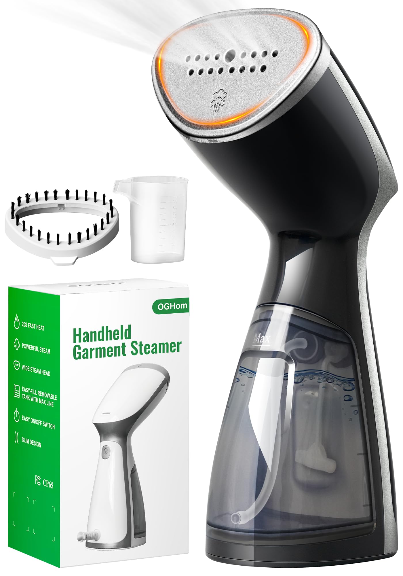 OGHom Portable Travel Handheld Steamer for Clothes, Garment Wrinkle Remover, 1000W Strong Penetrating Fabric Steamer, for Home, 