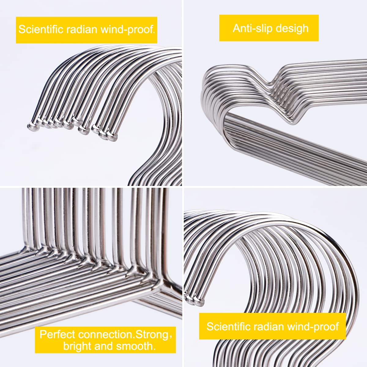 Hangers 100 Pack Wire Hangers Heavy Duty Clothes Hanger Ultra Thin Space Saving Metal Hangers16.5In By Wycqkl
