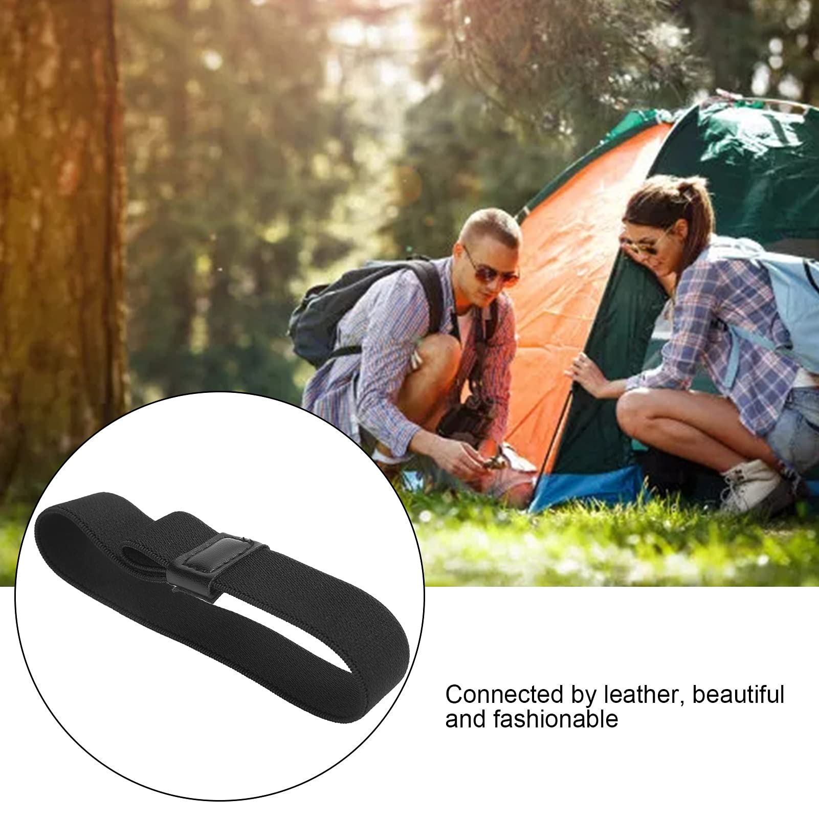 Longzhuo Bento Box Elastic Belt, Lunch Box Elastic Bands Double Layer Bento Box Fixing Straps, Nylon Adjustable Elastic Strap, B
