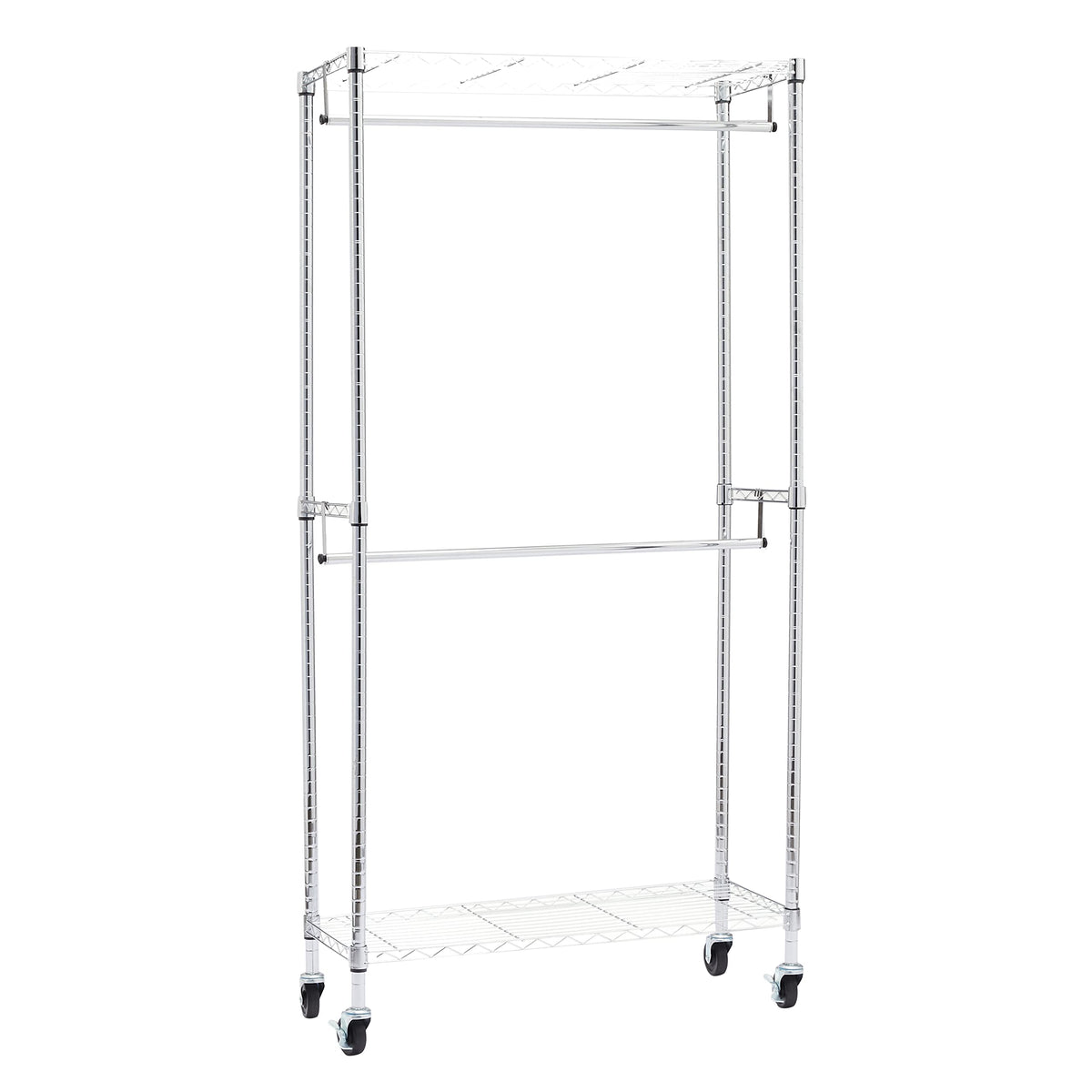 Amazon Basics Adjustable Clothes Rack For Handing, Double Hanging Rod ...