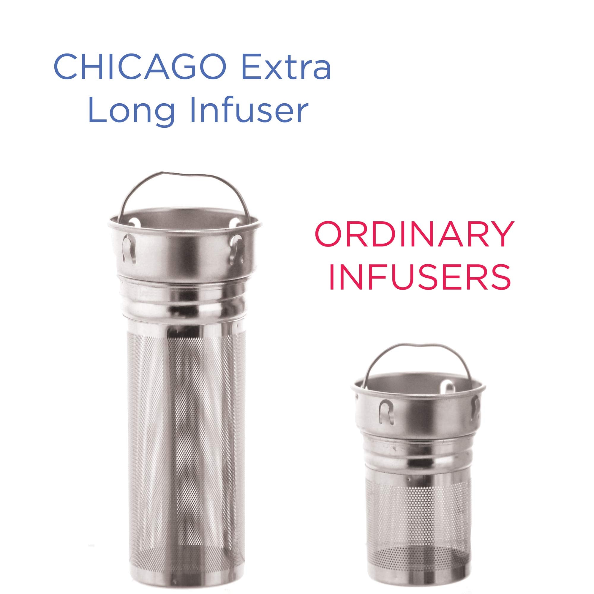 Grosche Chicago Extra Long Infuser 450 Ml (15.2 Fl. Oz) Soft Touch - (Saturn) Tea And Fruit Infuser Water Bottle - Double Walled
