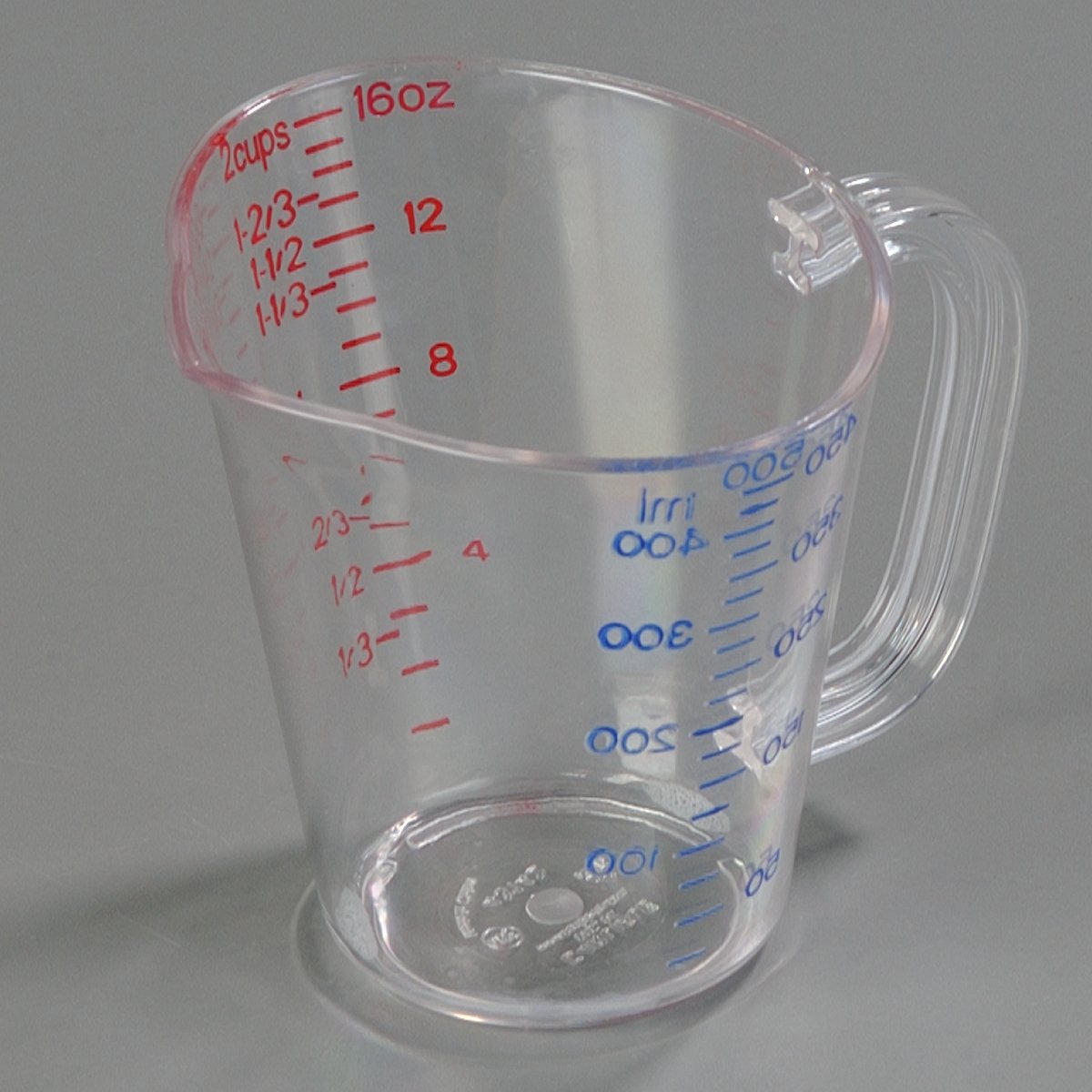 Carlisle FoodService Products 4314207 Commercial Plastic Measuring Cup  1 Pint  Clear (Pack of 6)