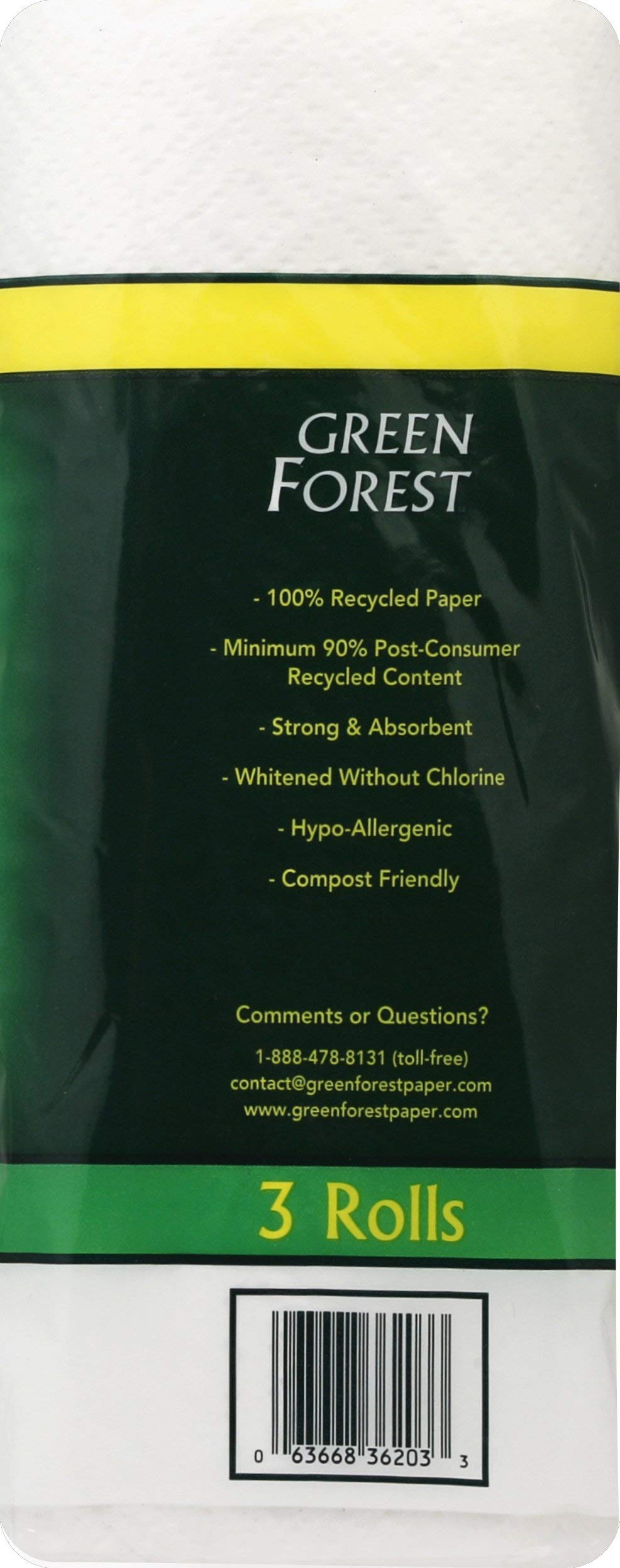 Green Forest 100% Recycled Paper Towels 3 Rolls