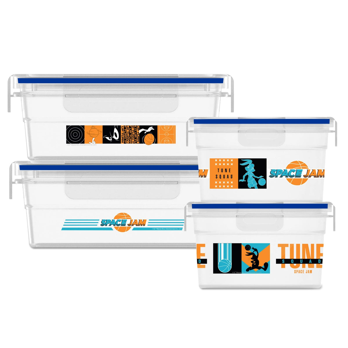 Snapware 8-Pc Plastic Food Storage Container Set, 4.6-Cup & 3-Cup Meal Prep Containers With Lid, Bpa-Free With 4 Tab Locking Lid