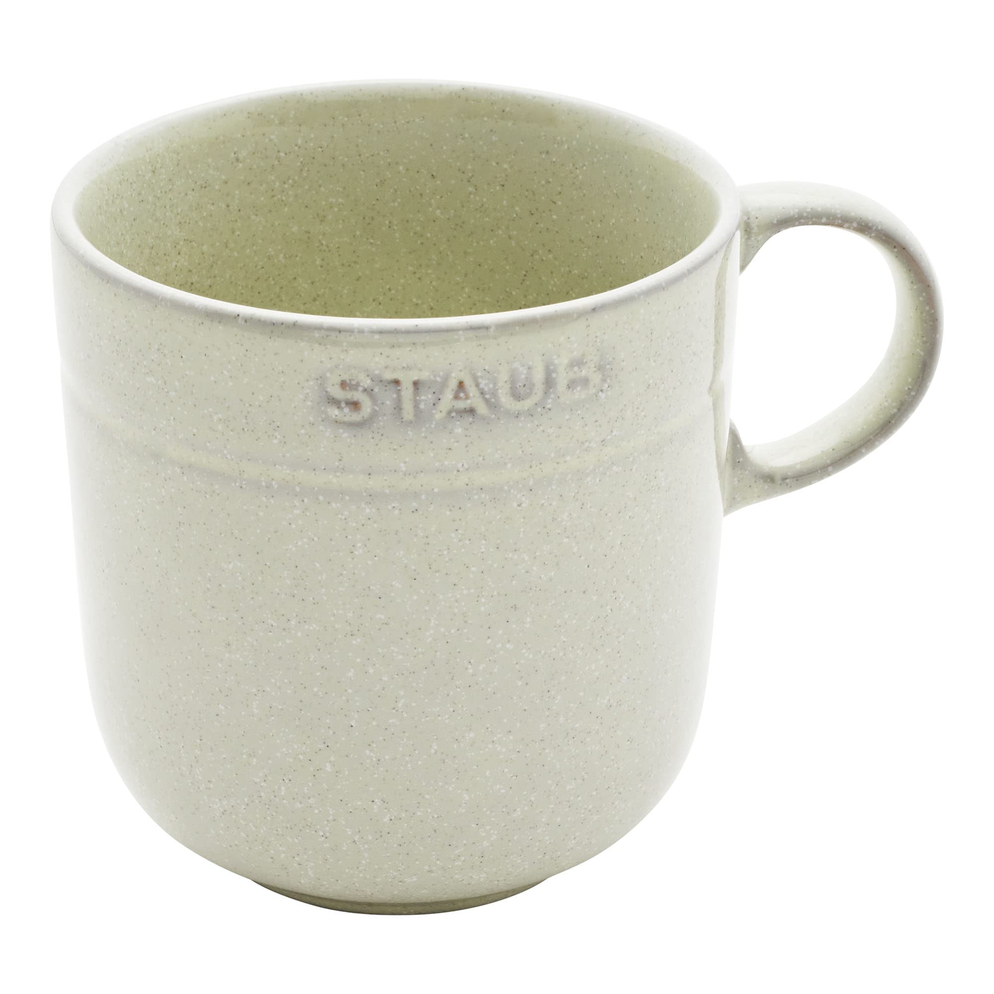 STAUB Ceramic Dinnerware 4pc 16 oz. Mug Set  White Truffle