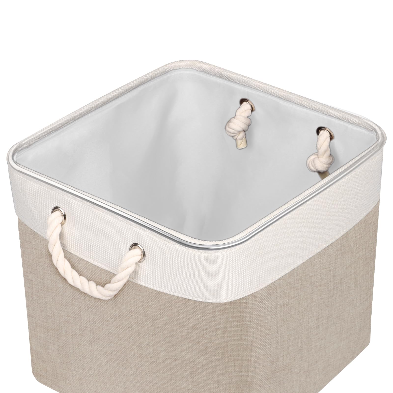 Univivi Fabric Storage Cubes 12 Inch Cube Storage Bins With Pope Handles, Storage Baskets Cubes Organizer For Home Shelf Closet