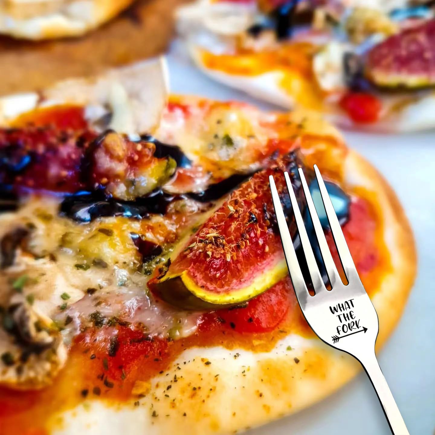 Meifujuw What The Fork Engraved Stainless Steel Dinner Fork With Gift Box, Funny Fork Gifts For Boyfriend Girlfriend Husband Wif