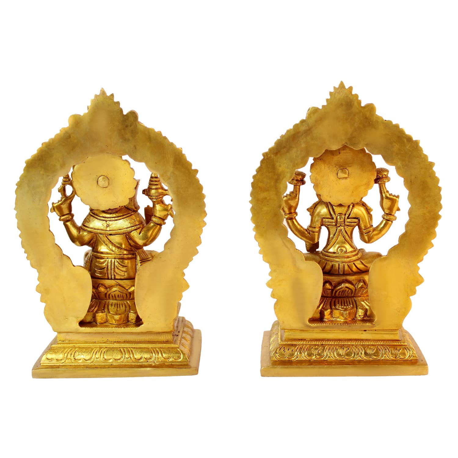Kartique Brass Laxmi Ganesh Idol Bhagwan Ganpati Murti Metal Statue Sitting Laxmi Ji For Home Office Decor Pooja Good Luck Gift