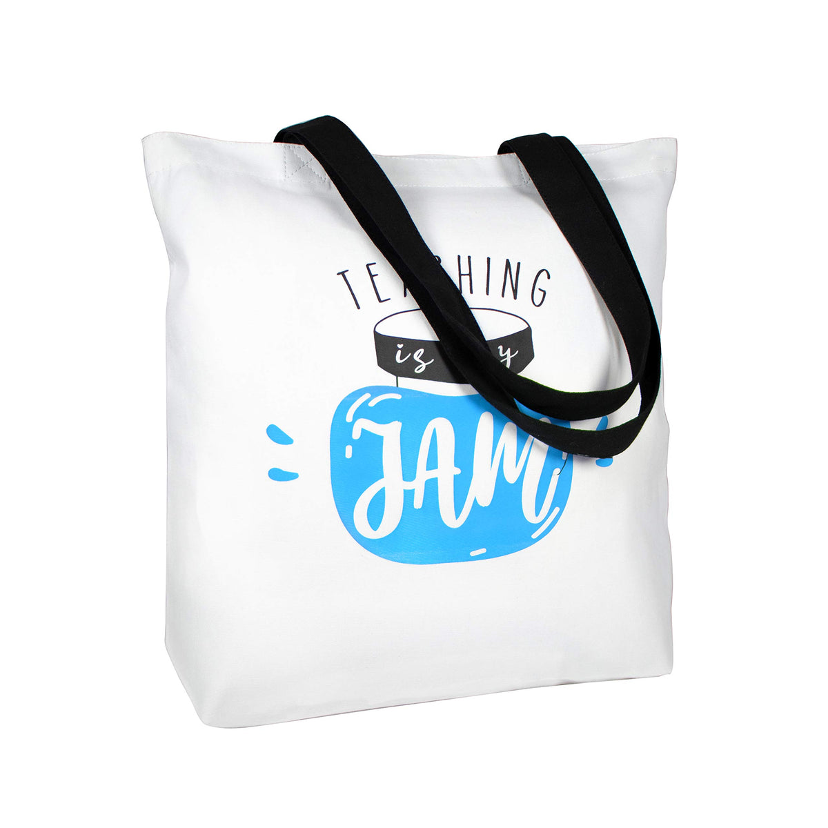 Elegantpark Teacher Appreciation Gift Teacher Gifts Canvas Teacher Bag And Tote With Pocket 100% Cotton Teacher Tote Bag White W