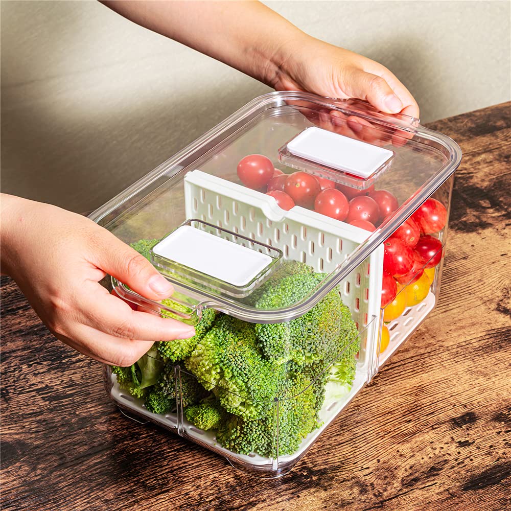 Blitzlabs Fridge Produce Saver Containers Storage Bin Containers Freezer Storage Containers Bins Fresh Keeper Container Produce