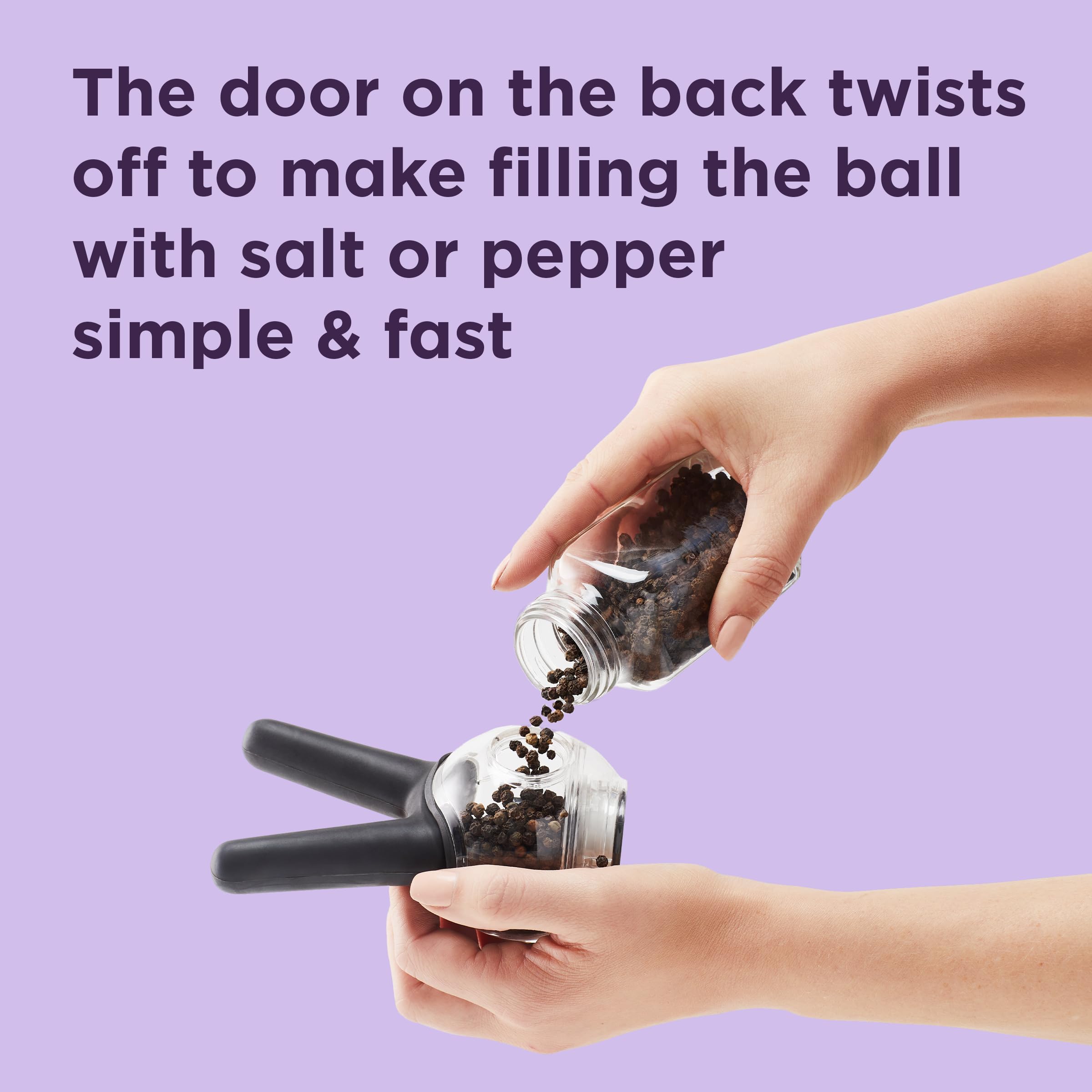 Chef'N Pepperball Pro Pepper Grinder, Salt Grinder