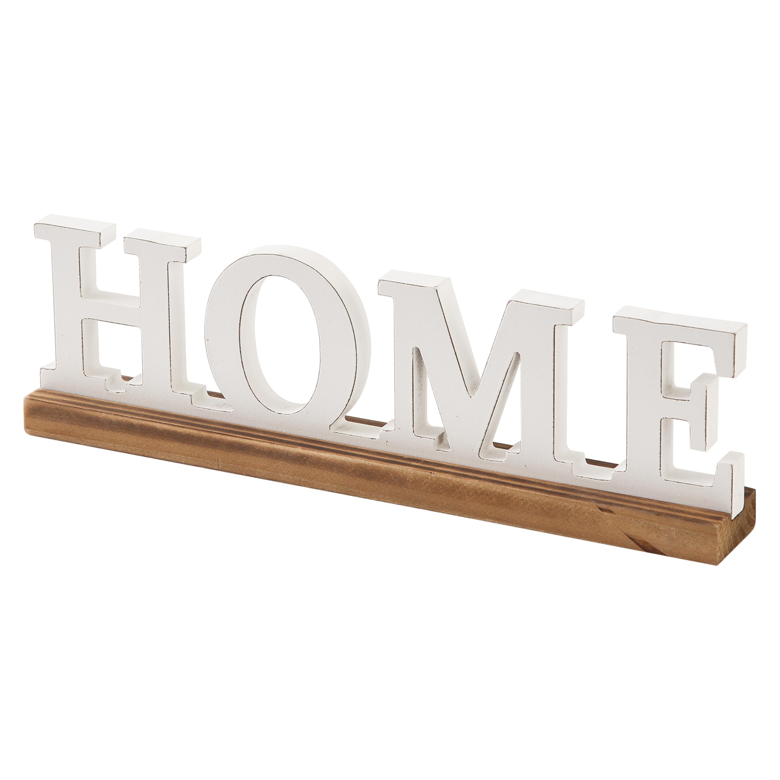 Sintosin Rustic Home Decor Signs for Tabletop 14 inches, Boho Distressed White Wooden Signs, Home Signs for Home Decor Farmhouse