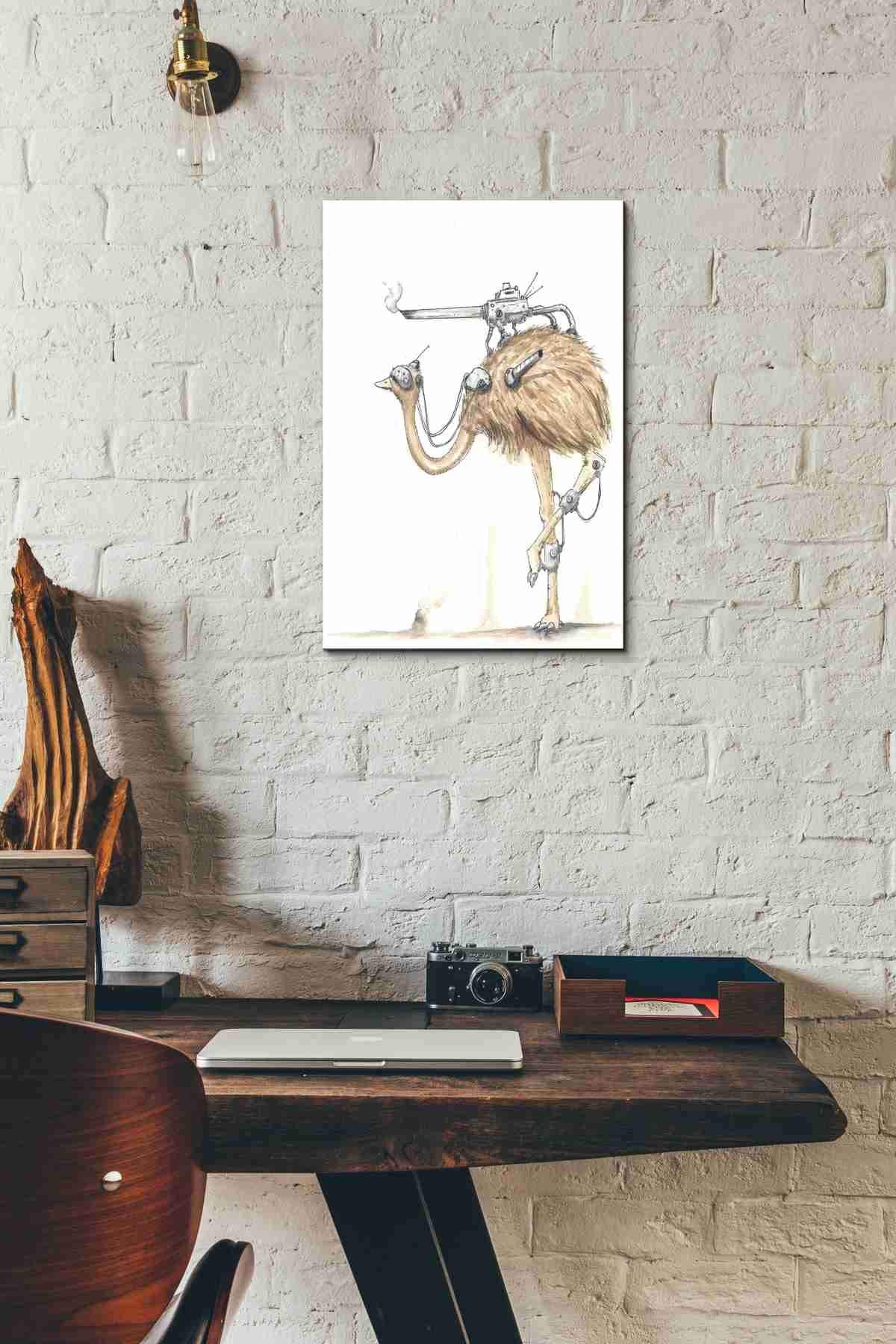 Epic Graffiti 'War Emu' By Craig Snodgrass, Canvas Wall Art, 12''X16''