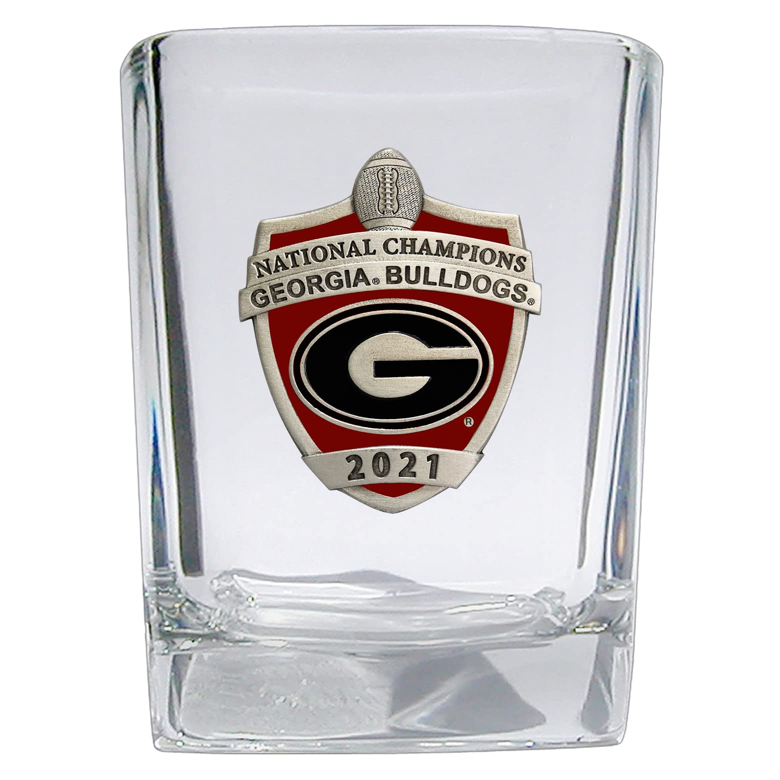 Heritage Pewter 2021-2022 National Champions Georgia Square Shot Glass | Hand-Sculpted 1.5 Ounce Shot Glass | Intricately Crafte