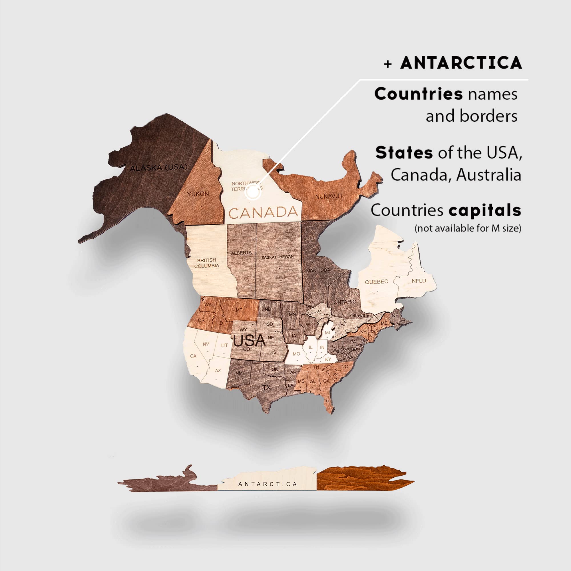 Enjoy The Wood 3D Wood World Map Wall Art Large Wood Wall D  Cor Housewarming Gift Idea Wood Wall Art World Travel Map For Home