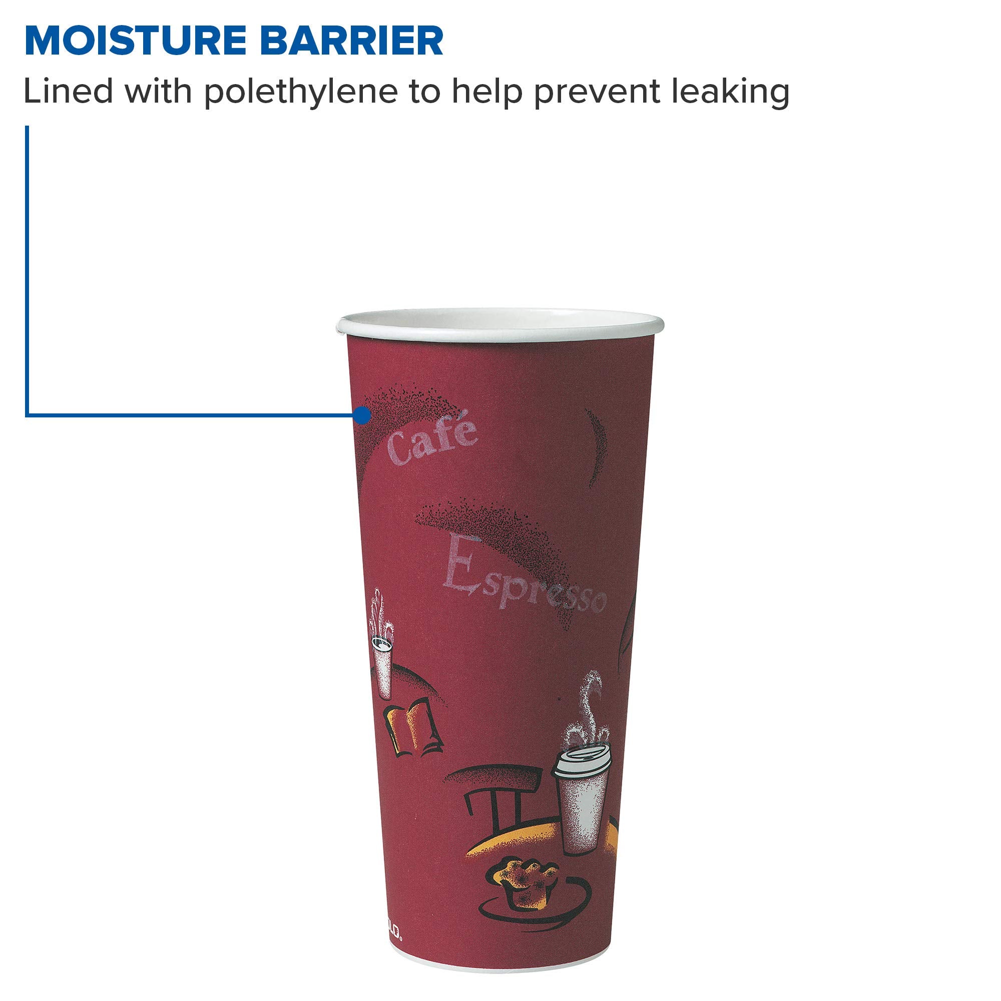 Solo 424SIN-0041 24 oz Bistro SSP Paper Hot Cup (Case of 500)