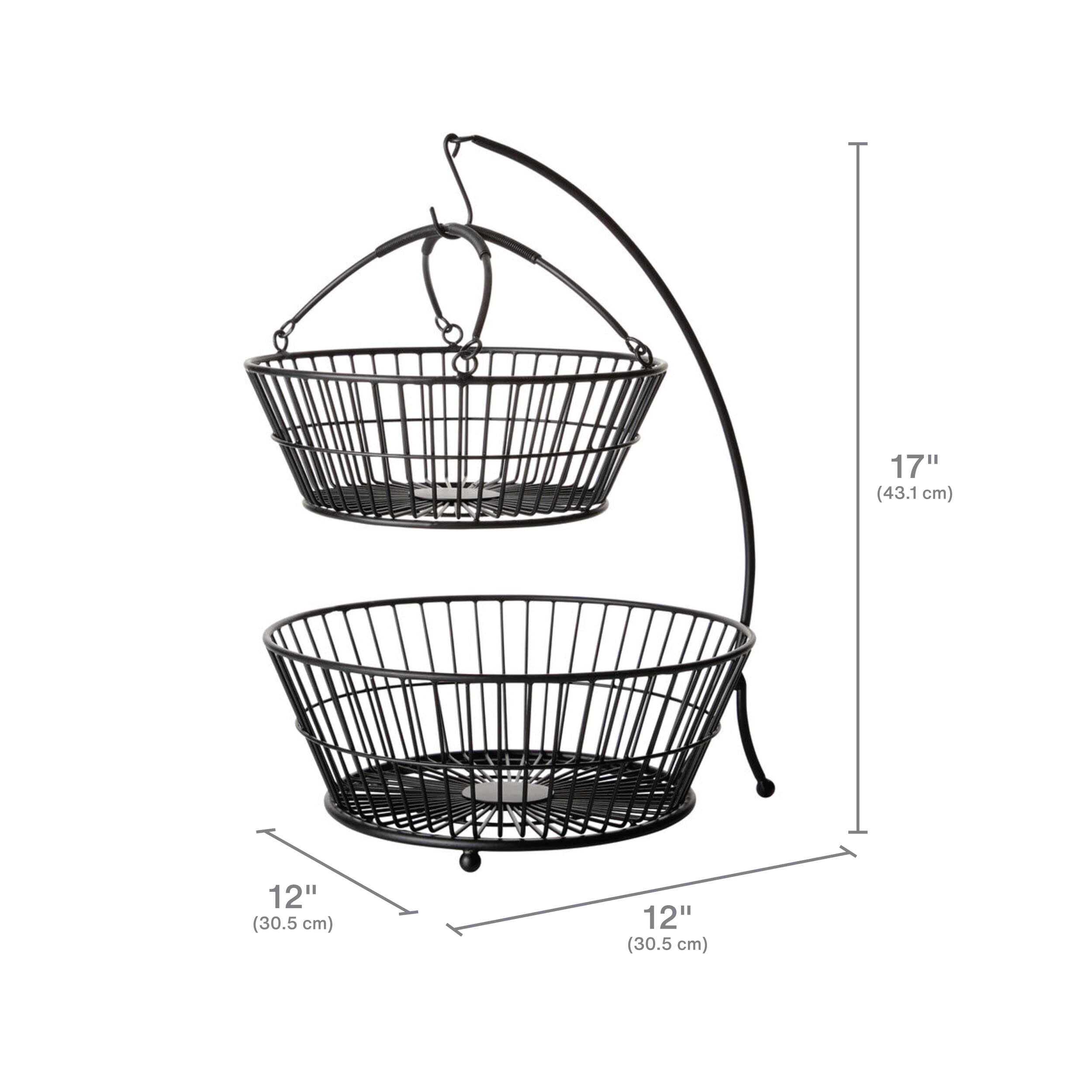 Gourmet Basics By Mikasa Gourmet Basics Tully 2 Tiered Basket With Banana Hanger