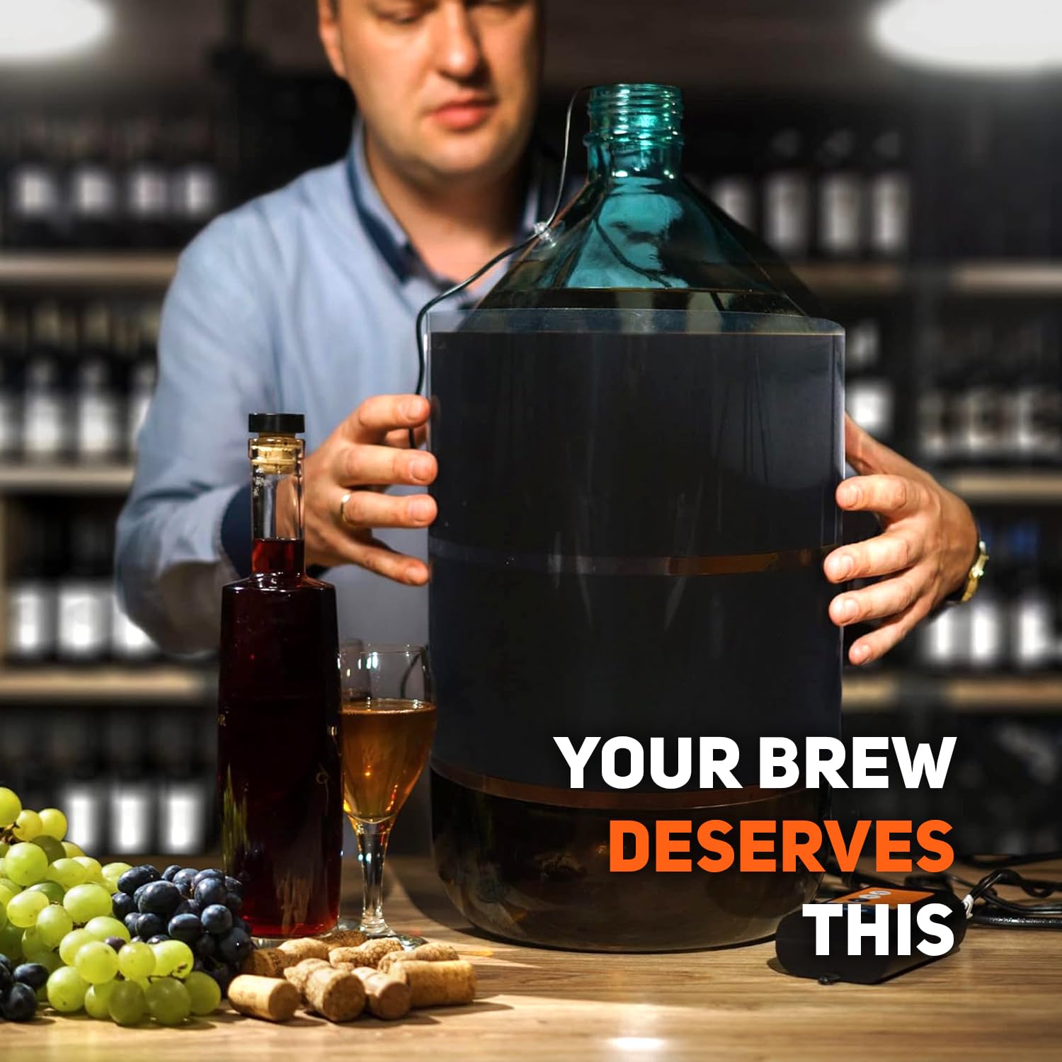 Fermentation Heater Carboy Warmer - Kombucha Heating Wrap With Thermostat For Temperature Control - Electric Heat Pad Belt For H