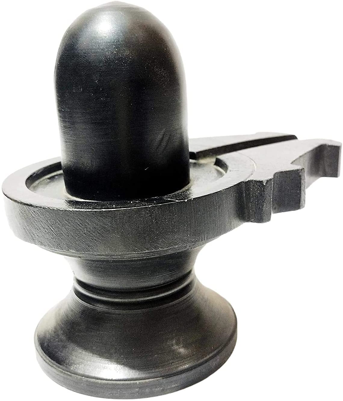 Athizay Stone Shivling  6 Cm  Black  Compact Idol For Pooja, Car Dashboard, Gifting