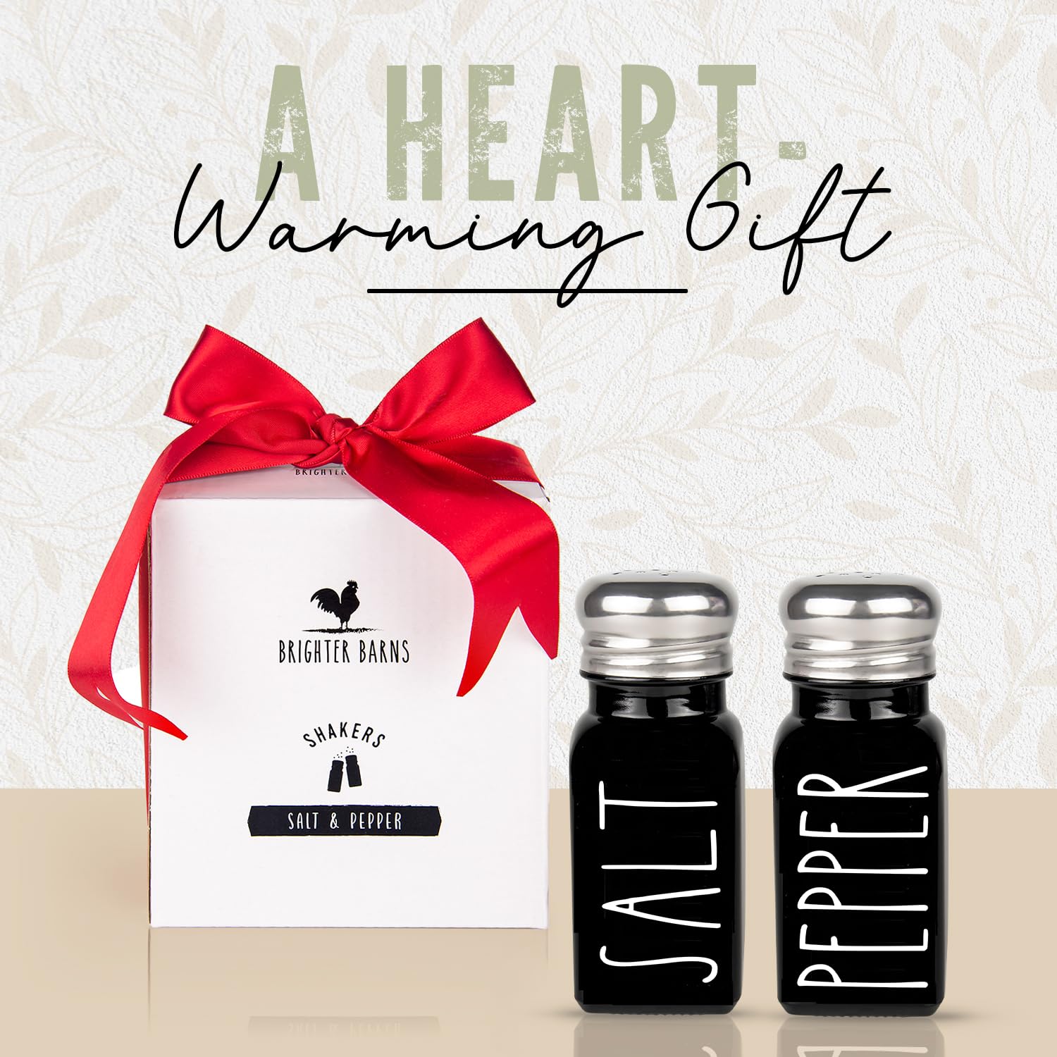 Black Salt And Pepper Shakers Set By Brighter Barns - Cute Black Kitchen Decor - Gothic Or Halloween Kitchen Decor -Farmhouse Gl