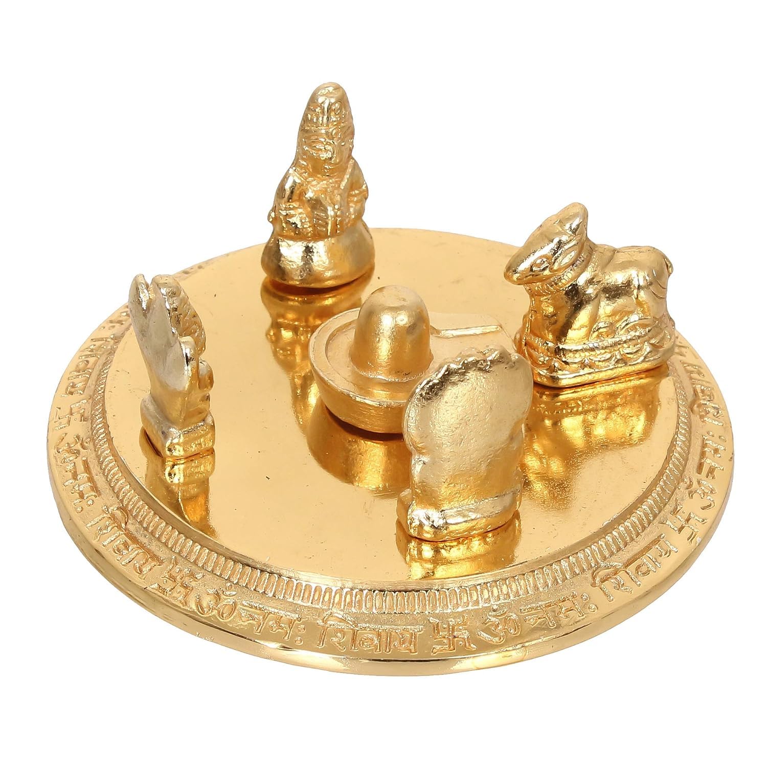 Ani Divine Handcrafted Shiv Parivar Idol With Shivling, Parvati, Ganesh, Kartikeya, Nandi Idol Murti For Temple, Sharavan Puja, 