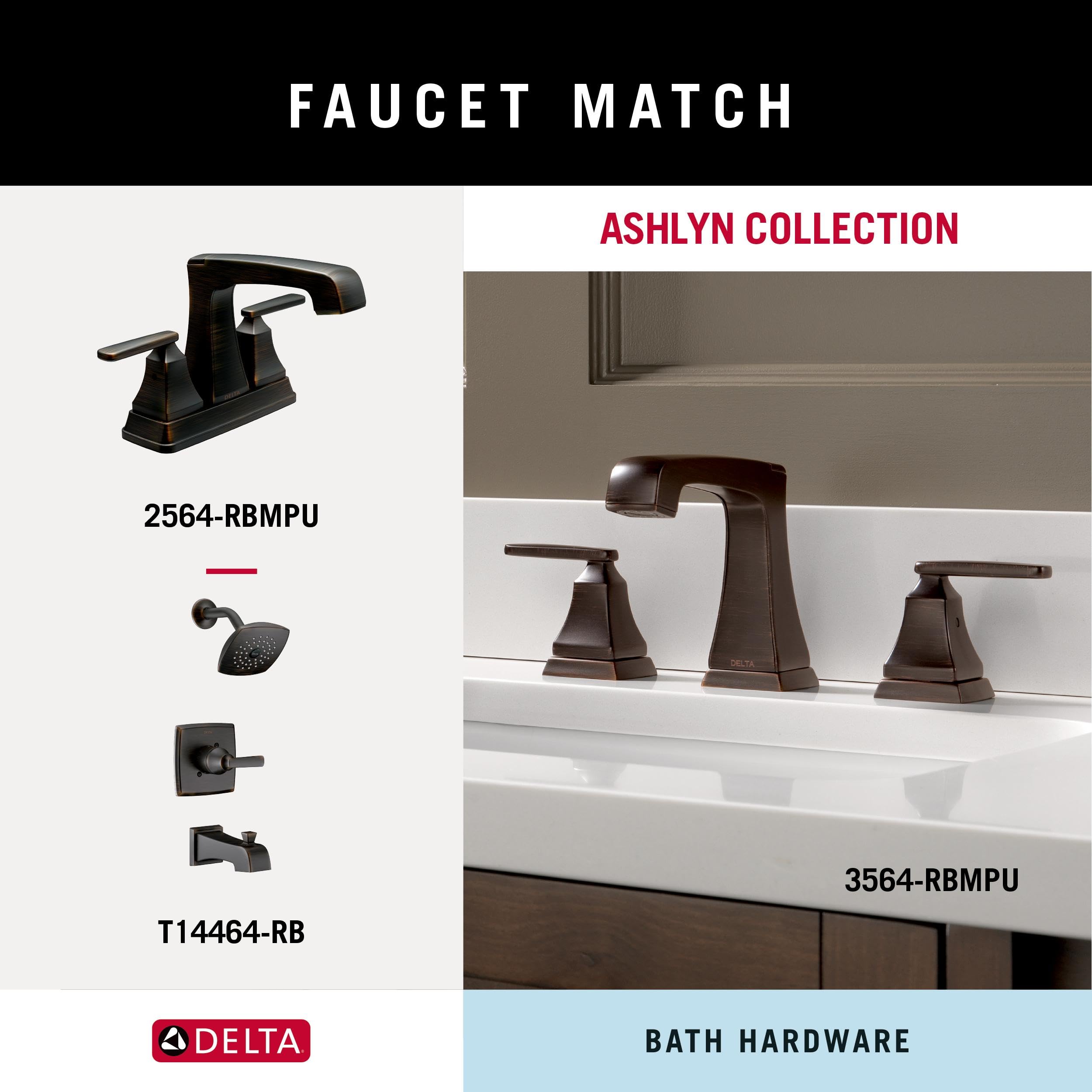Delta 76424-RB Ashlyn 24-in Wall Mount Towel Bar Bath Hardware Accessory in Venetian Bronze