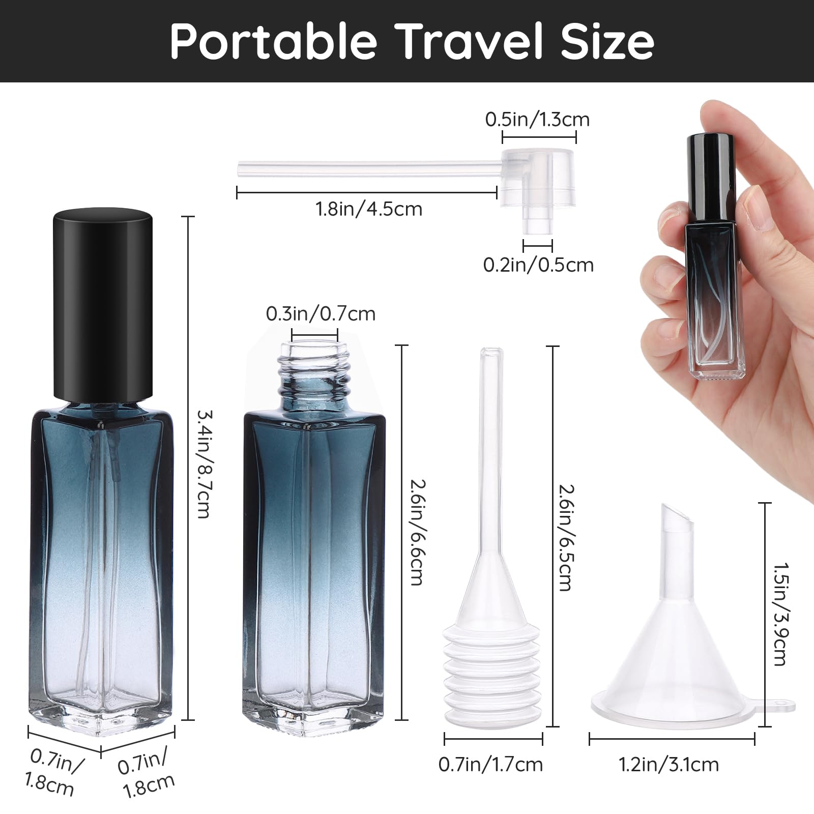 Segbeauty Perfume Travel Refillable, 10 Packs Glass Perfume Bottles For Toiletries, 10Ml Mini Pocket Perfume Dispensing Bottle A