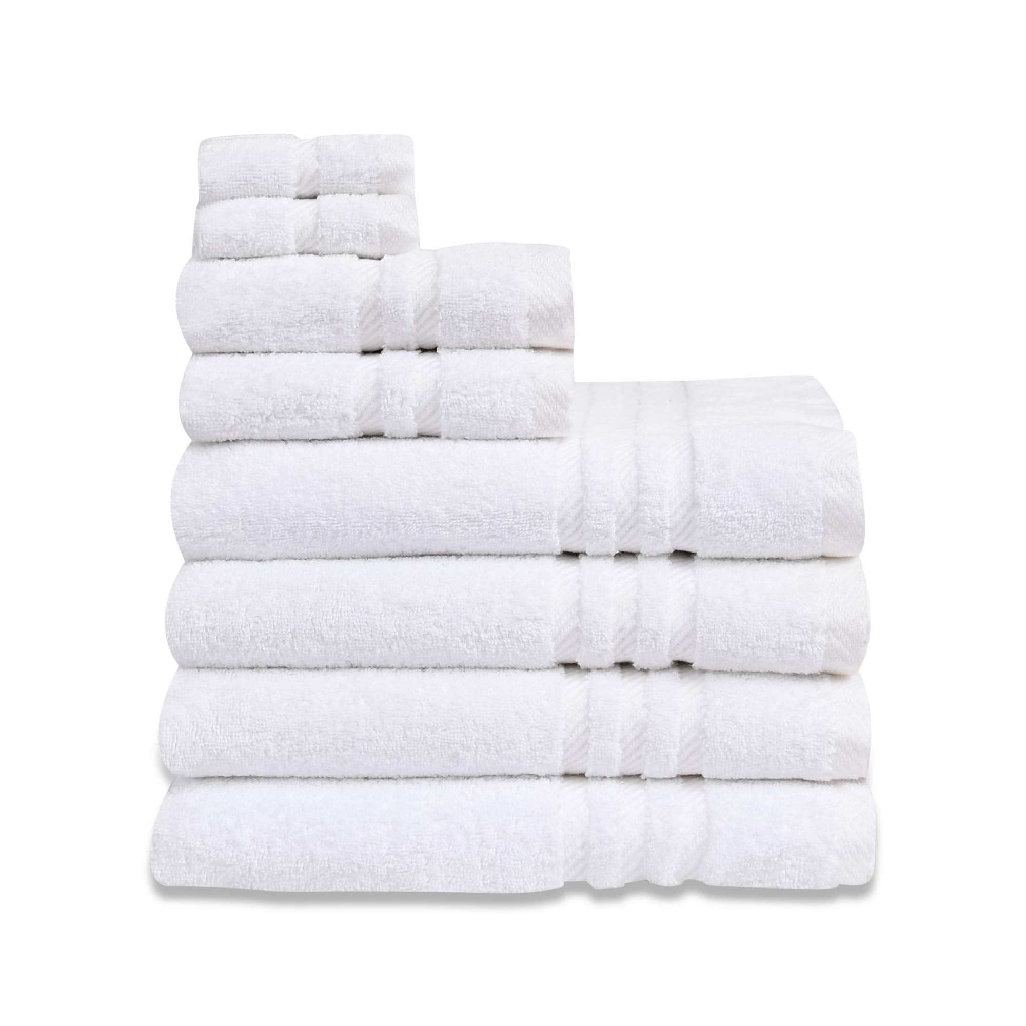 Eden Textile Hotel Bath Towel Set For Airbnb, Inns And Spas, Soft And Durable, 100% Cotton In White Patricia Set Of 4 Bath Towel
