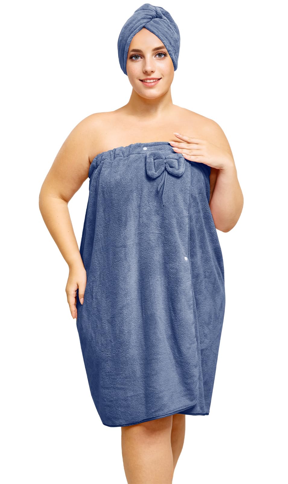 Plus Size Towel Wrap For Women With Hair Towel,Adjustable Women Shower Wrap Lightweight Spa Bathrobe Comfortable Bath Towels Bod