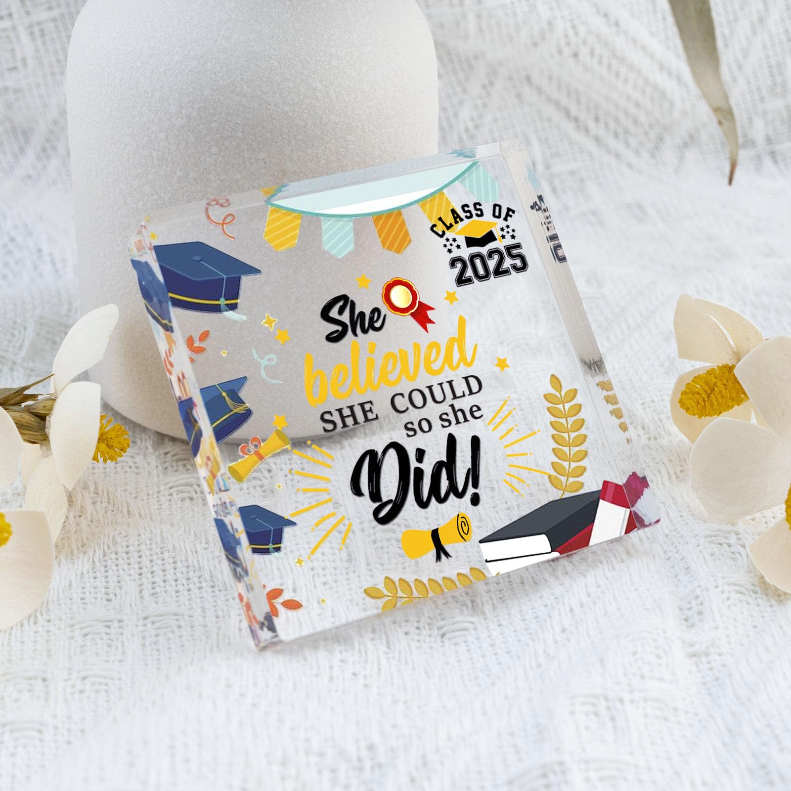 2025 Graduation Gifts For Her Him Inspirational Gifts For Women Senior 2025 Class Of 2025 Gifts Acrylic Keepsake Graduation Gift