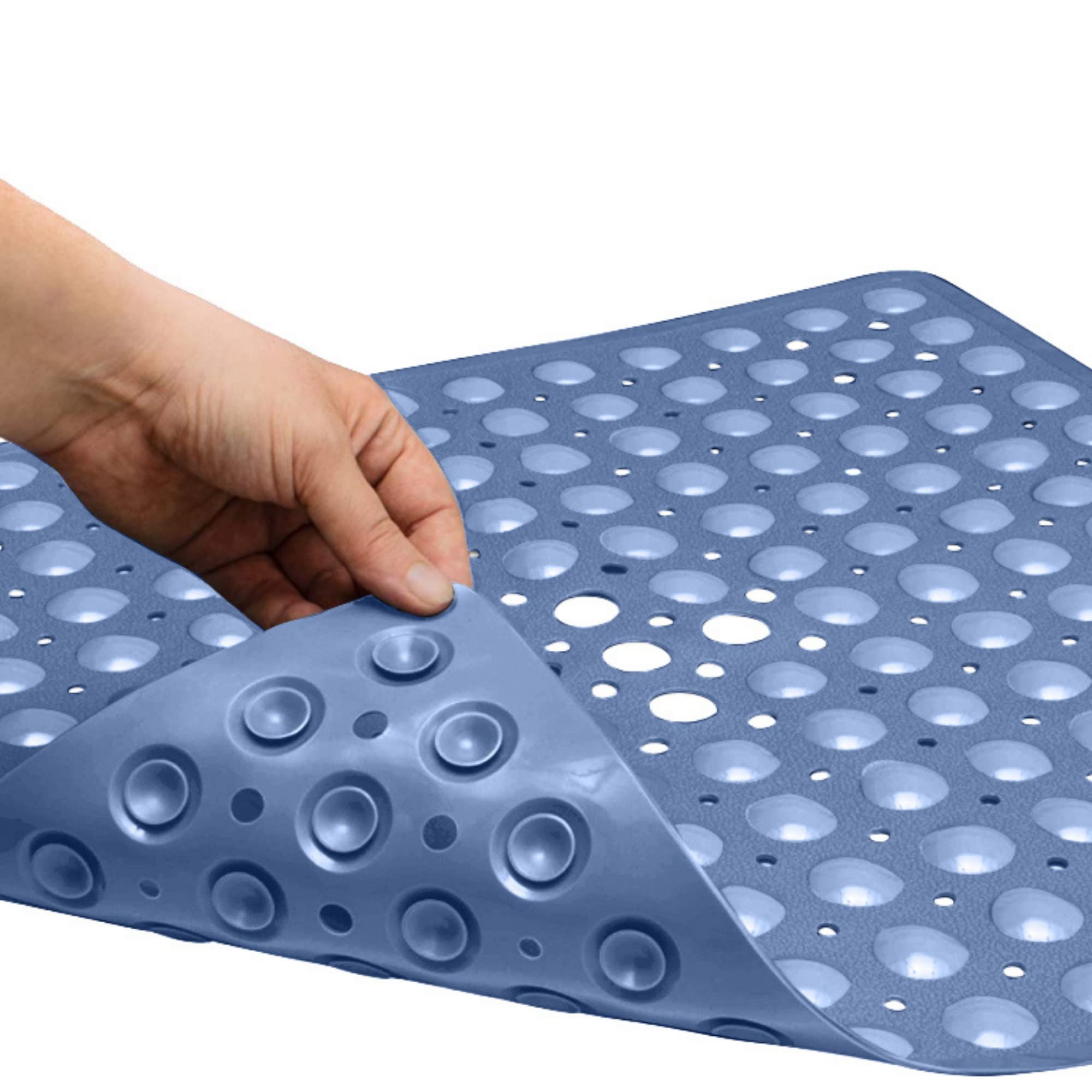 Enkosi Square Shower Anti Slip Mat - 21 X 21 Non Slip Shower Mat - Shower Non Slip Mat - Shower Mats For Showers Anti Slip For E