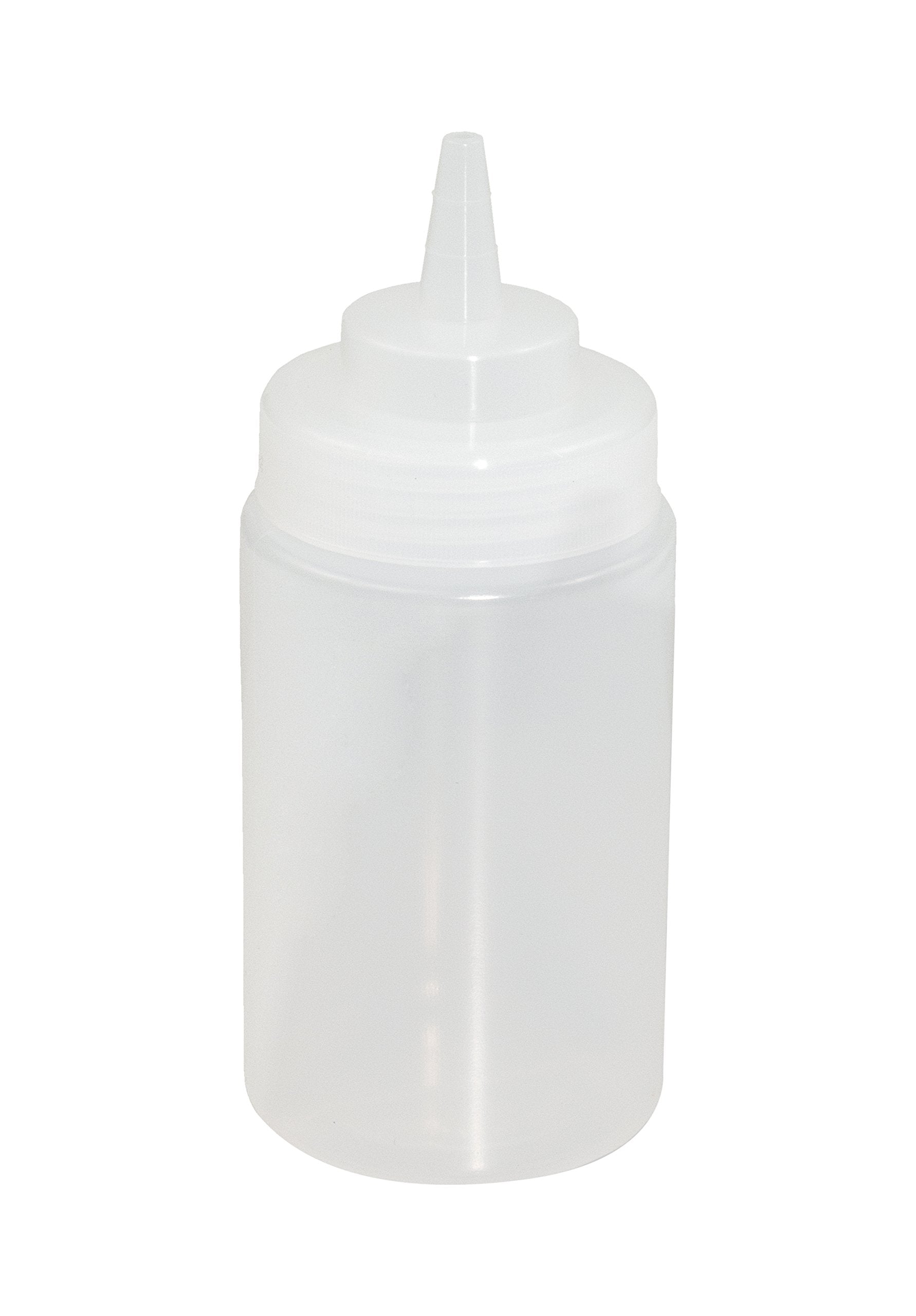 Crestware Sb12Cw Squeeze Wide Mouth Bottle (3 Dozen), 12 Oz, Clear