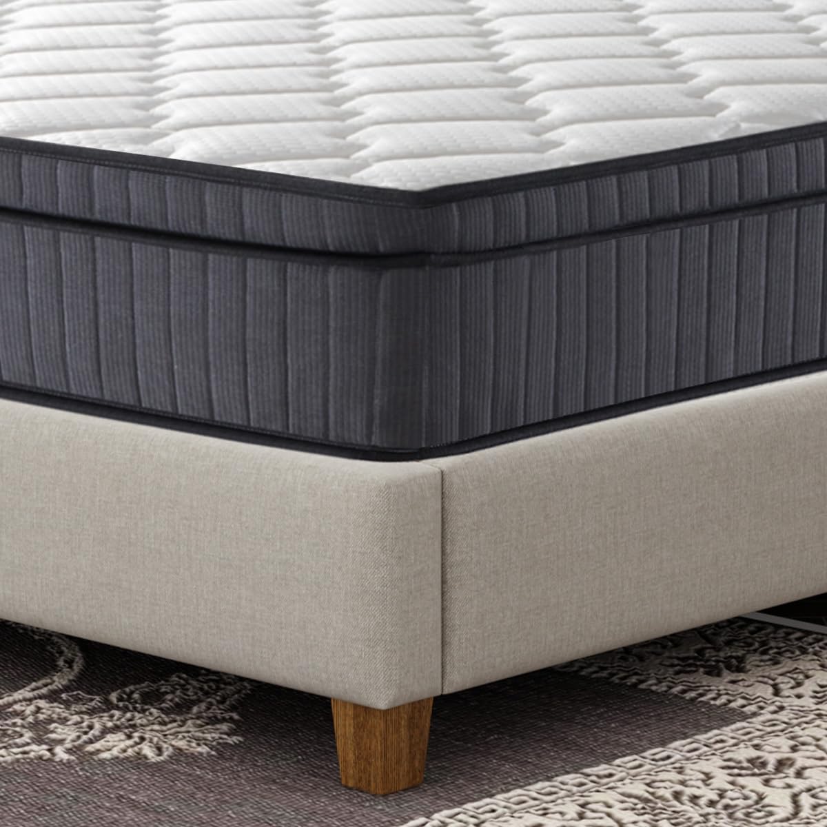 Koladream 12 Inch Queen Size Mattress, Memory Foam And Pocket Spring Hybrid Mattress With Plush Feel Zero Pressure Mattresses In