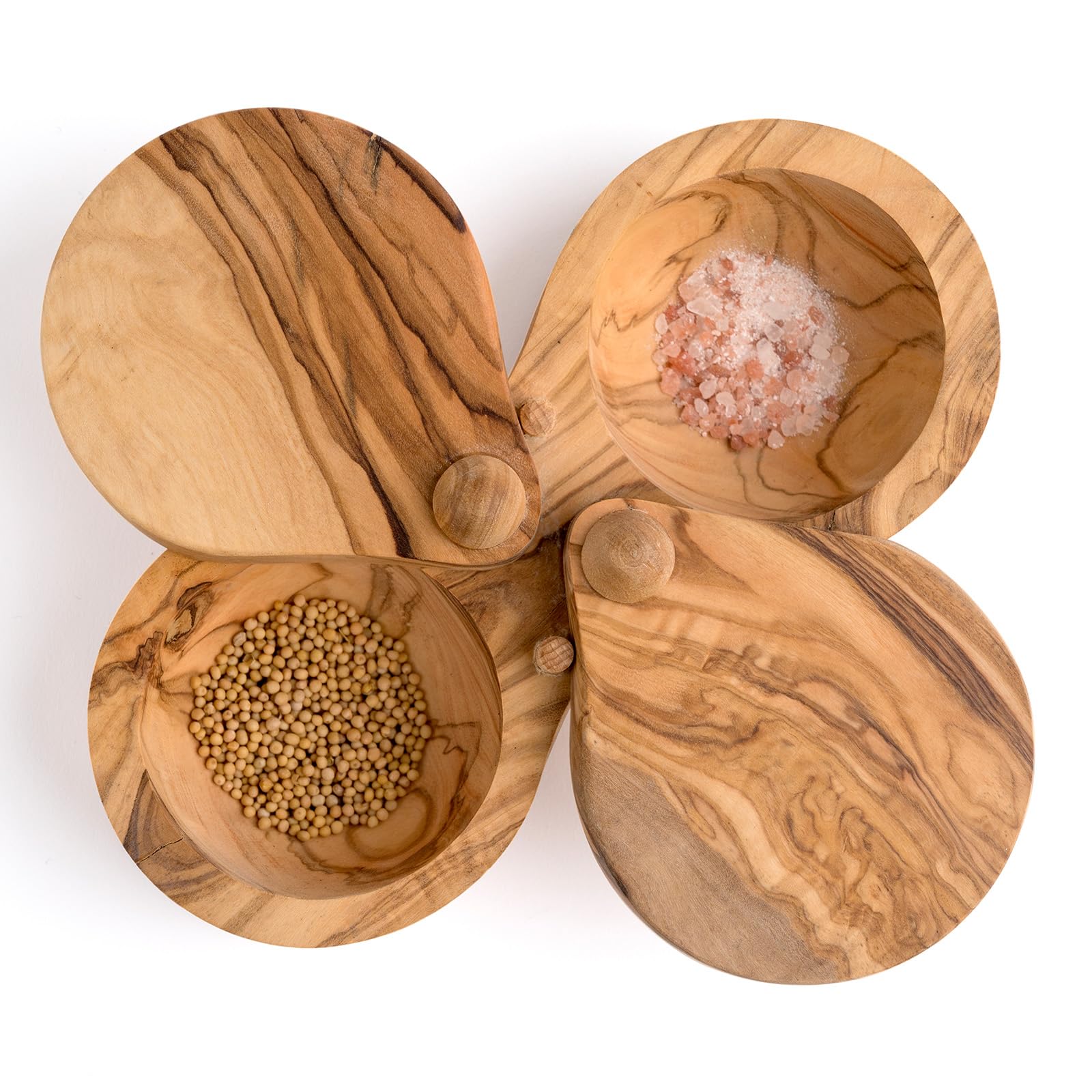Berard Double Salt Keeper, Olive Wood