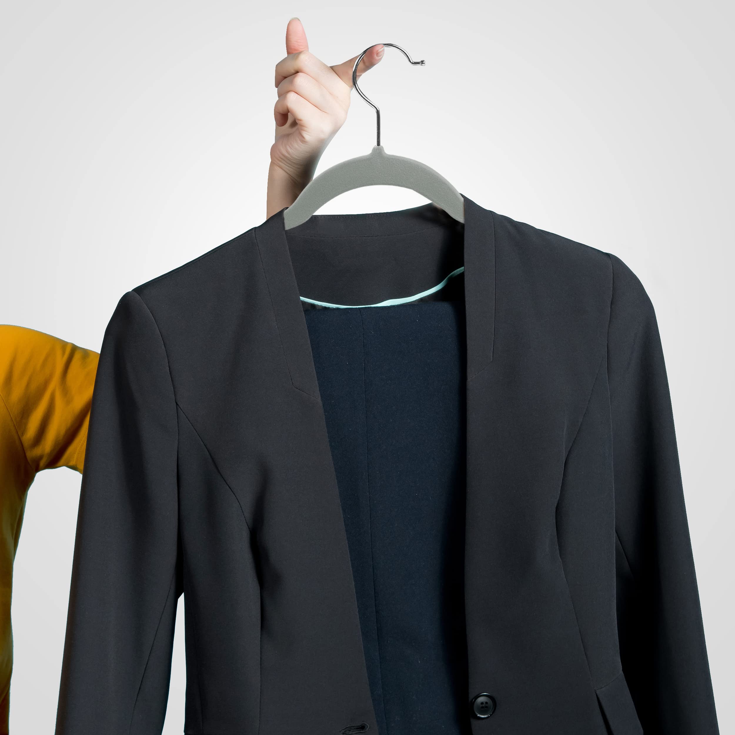 Utopia Home Premium Velvet Hangers 30 Pack - Non-Slip & Durable Clothes Hangers - Grey Hangers with 360 Degree Rotatable Hook - Heavy Duty Coat Hangers