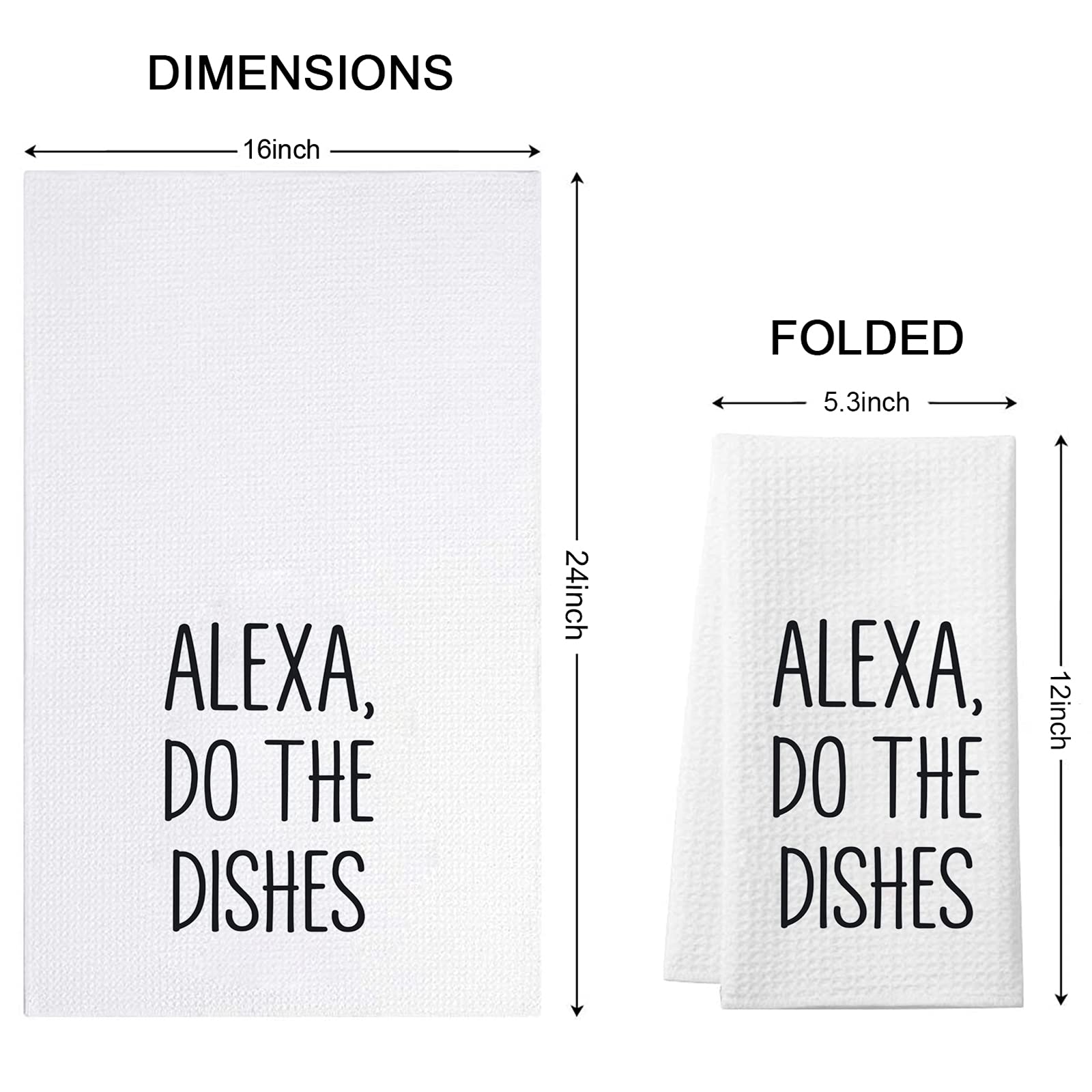 Wcgxko Funny Kitchen Towel Alexa Do The Dishes Housewarming Gift Hostess Gift (Do The Dishes Alexa)