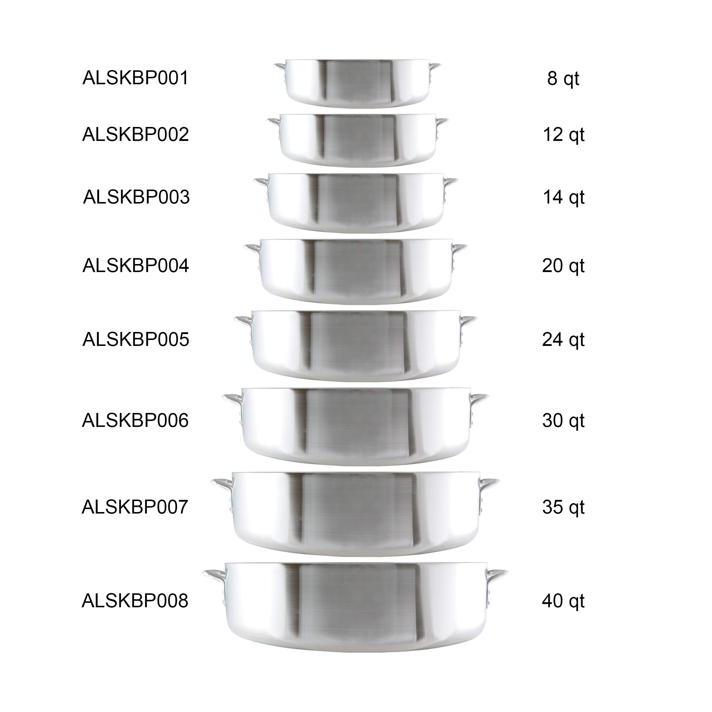 Thunder Group 8 Quart Aluminum Braiser with Lid