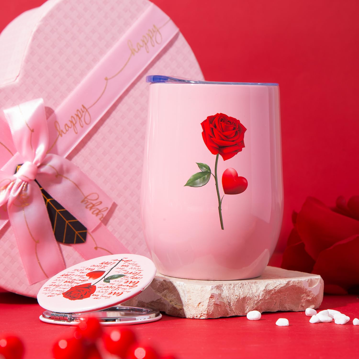 Gifts Box For Girlfriend Wife Lover Birthday Gifts For Women Heart-Shaped Rose Love Gift Basket Love You Gifts Wedding & Engagem