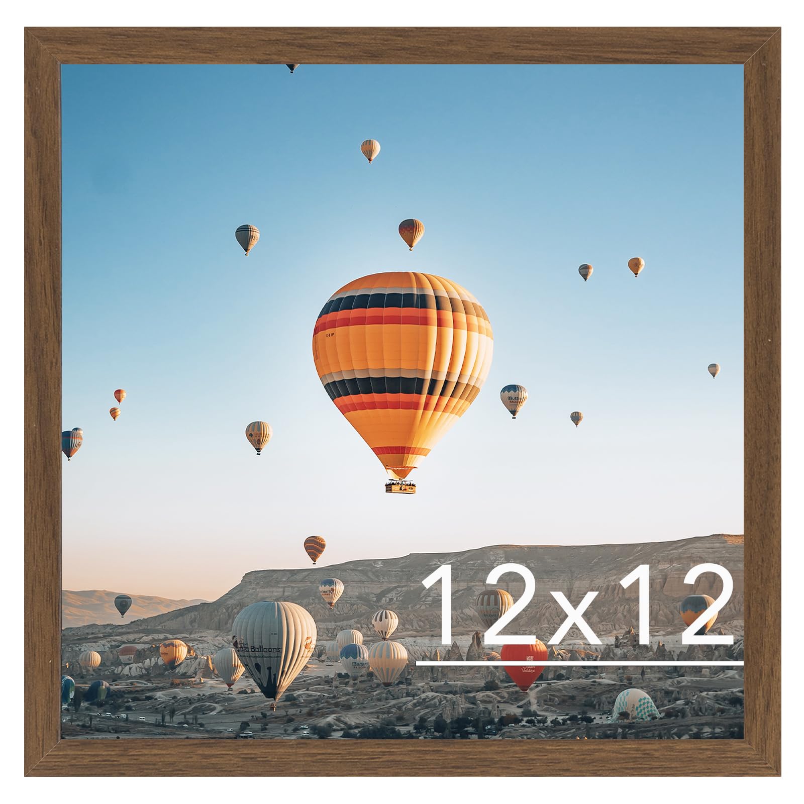 JCJMY 12x12 inch Picture Frame, Horizontal and Vertical Formats for Wall Hanging, 12 x 12 Square Wall Gallery Poster Photo Frame