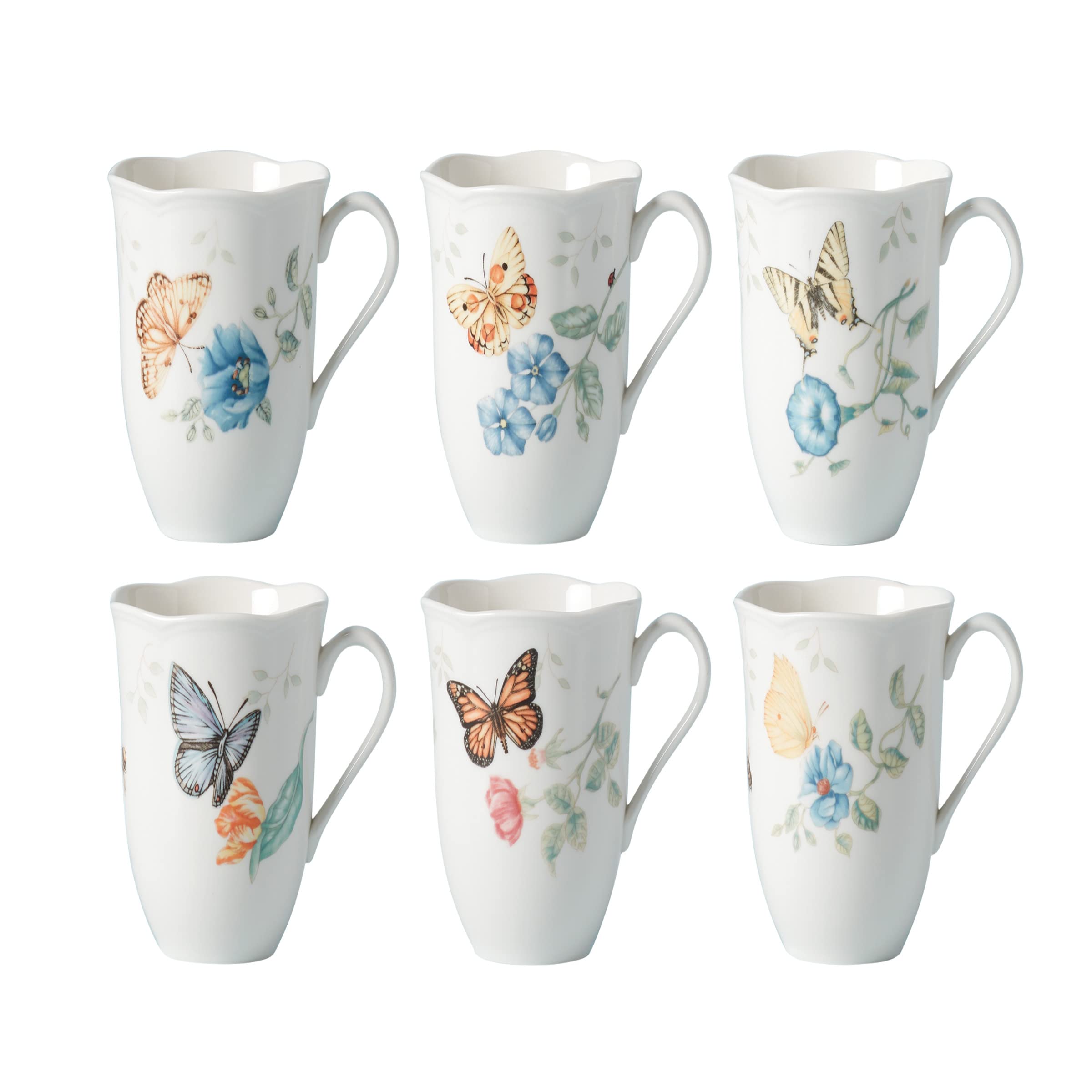 Lenox 892798 Butterfly Meadow 6-Piece Mug Set